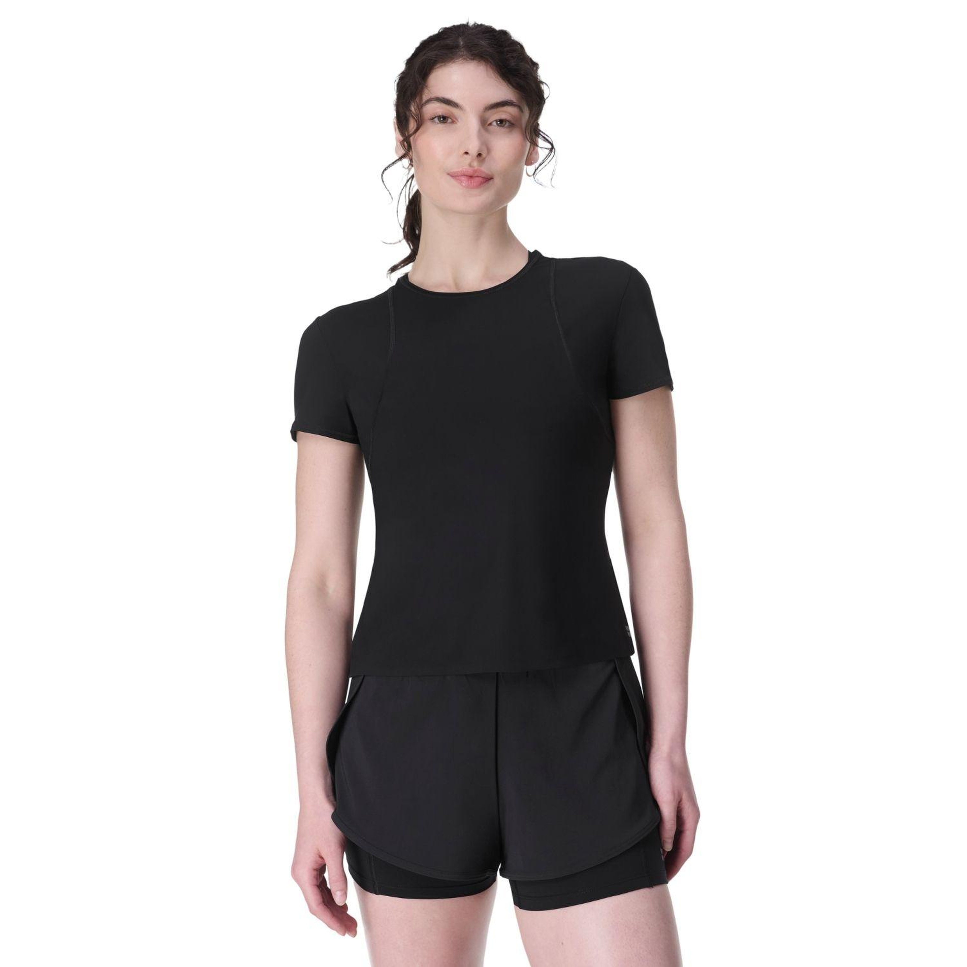 Sweaty Betty Zero Gravity Race Fit Tee Kadın Siyah Koşu Tişört