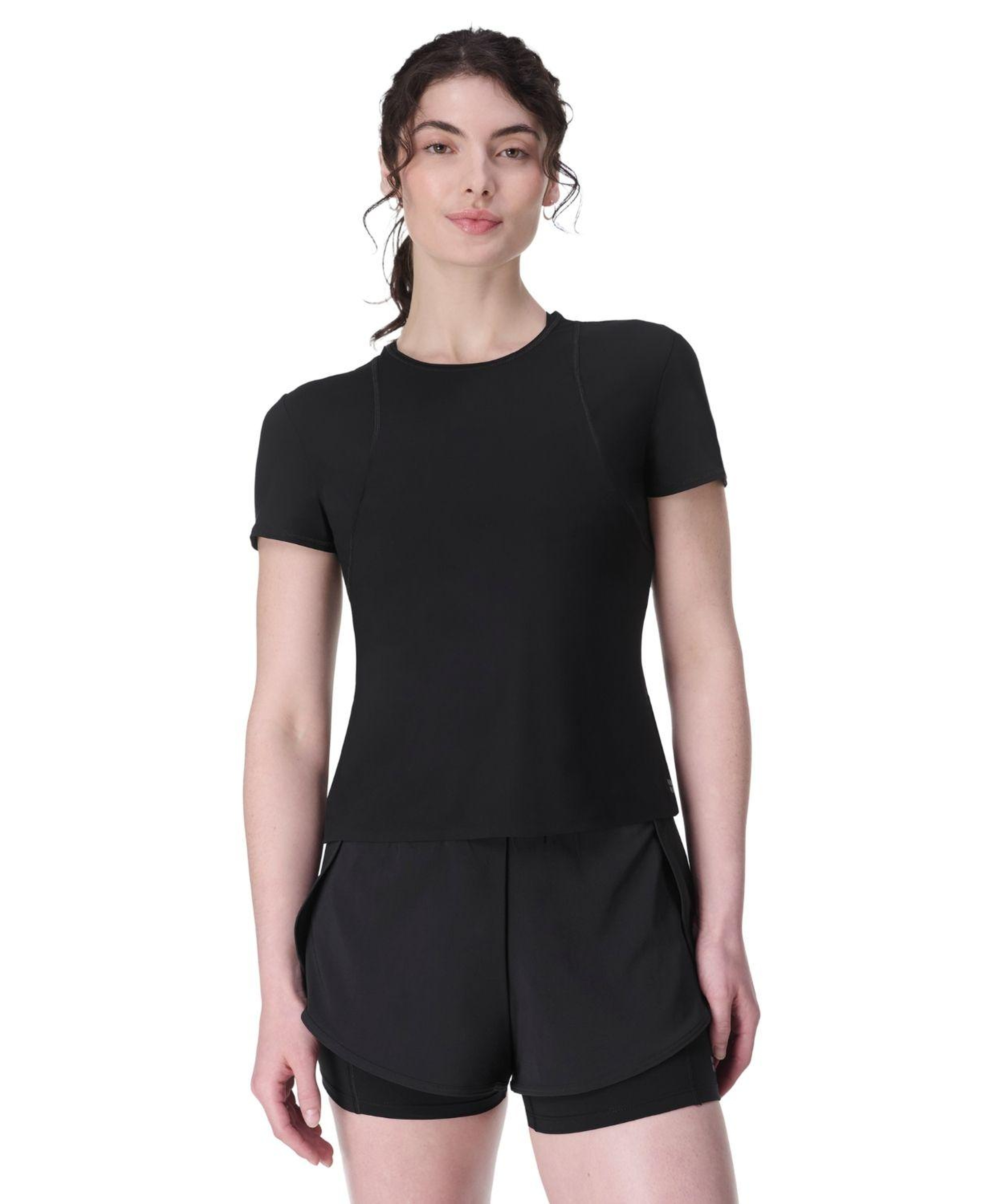 Sweaty Betty Zero Gravity Race Fit Tee Kadın Siyah Koşu Tişört