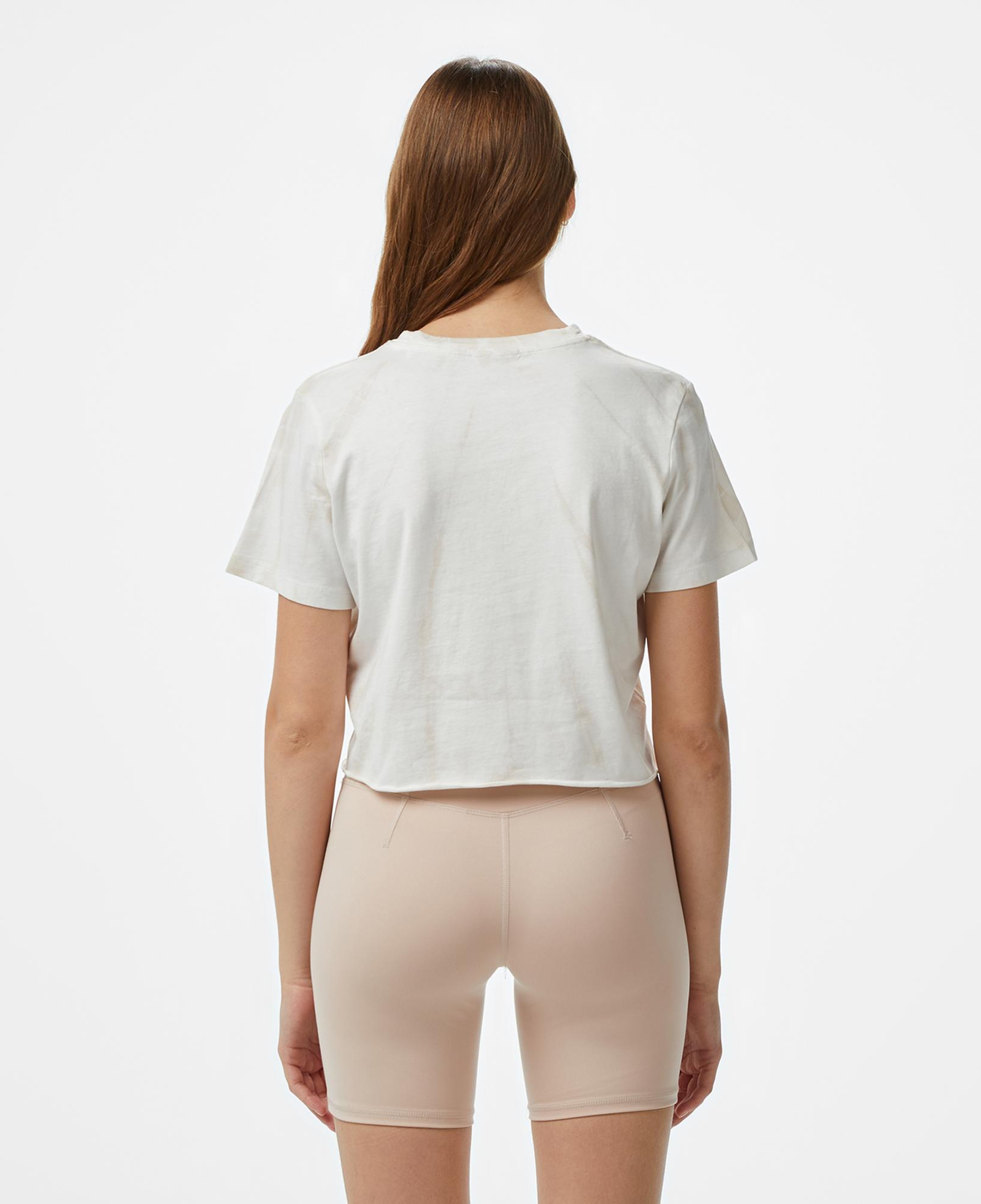 Guess Genziana Kadın Beyaz Crop T-Shirt
