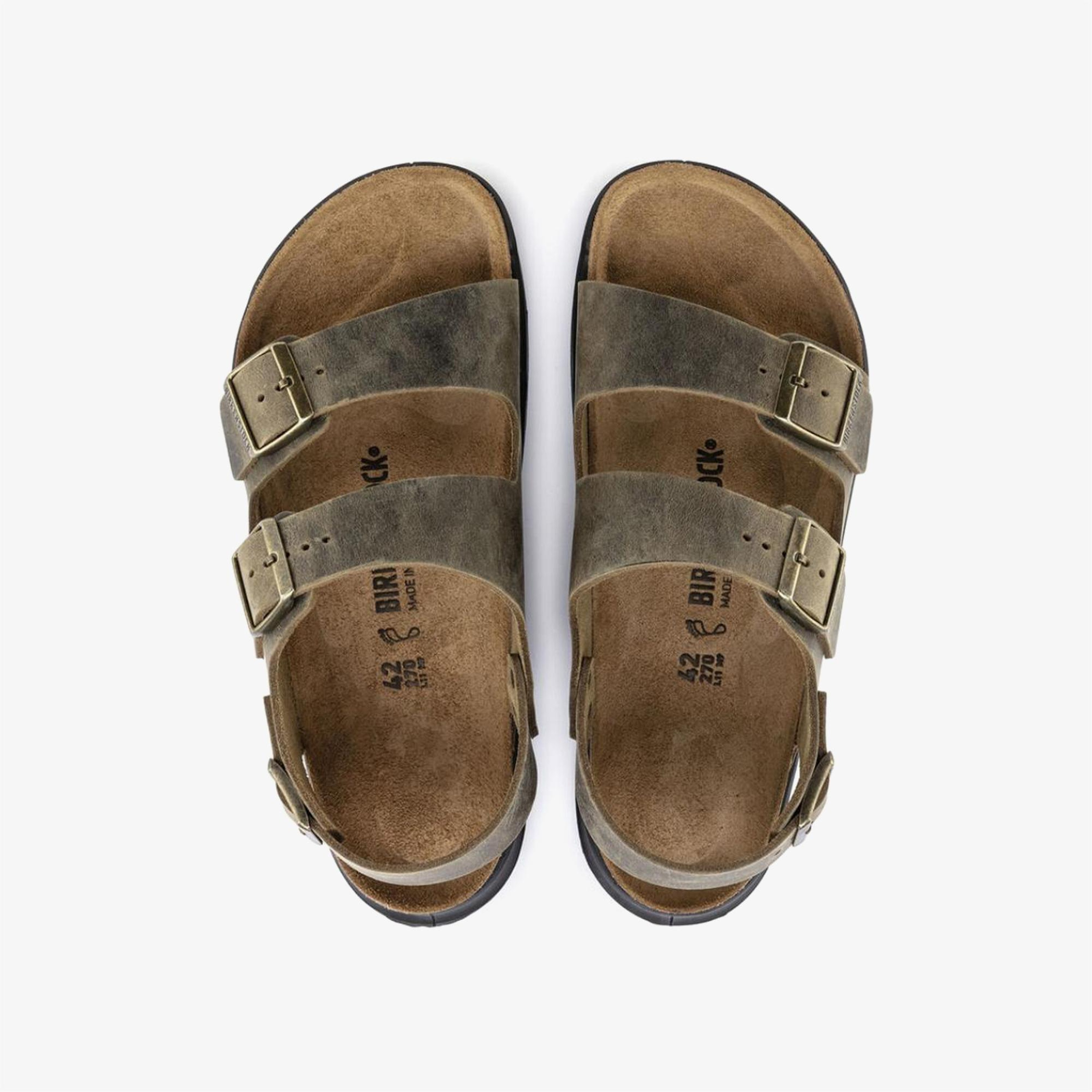 Birkenstock Milano Ct Bf Artic Old Erkek Haki Sandalet
