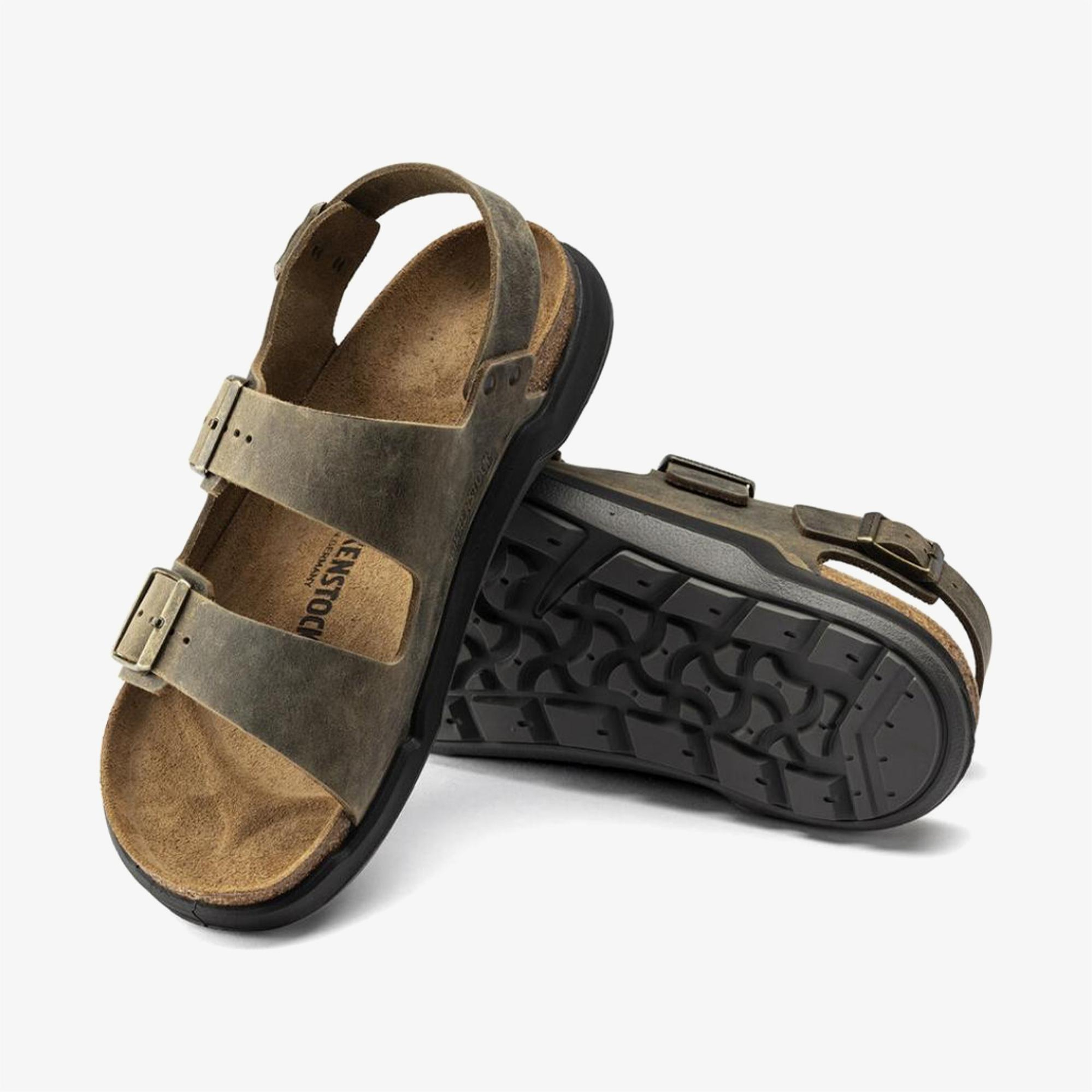 Birkenstock Milano Ct Bf Artic Old Erkek Haki Sandalet