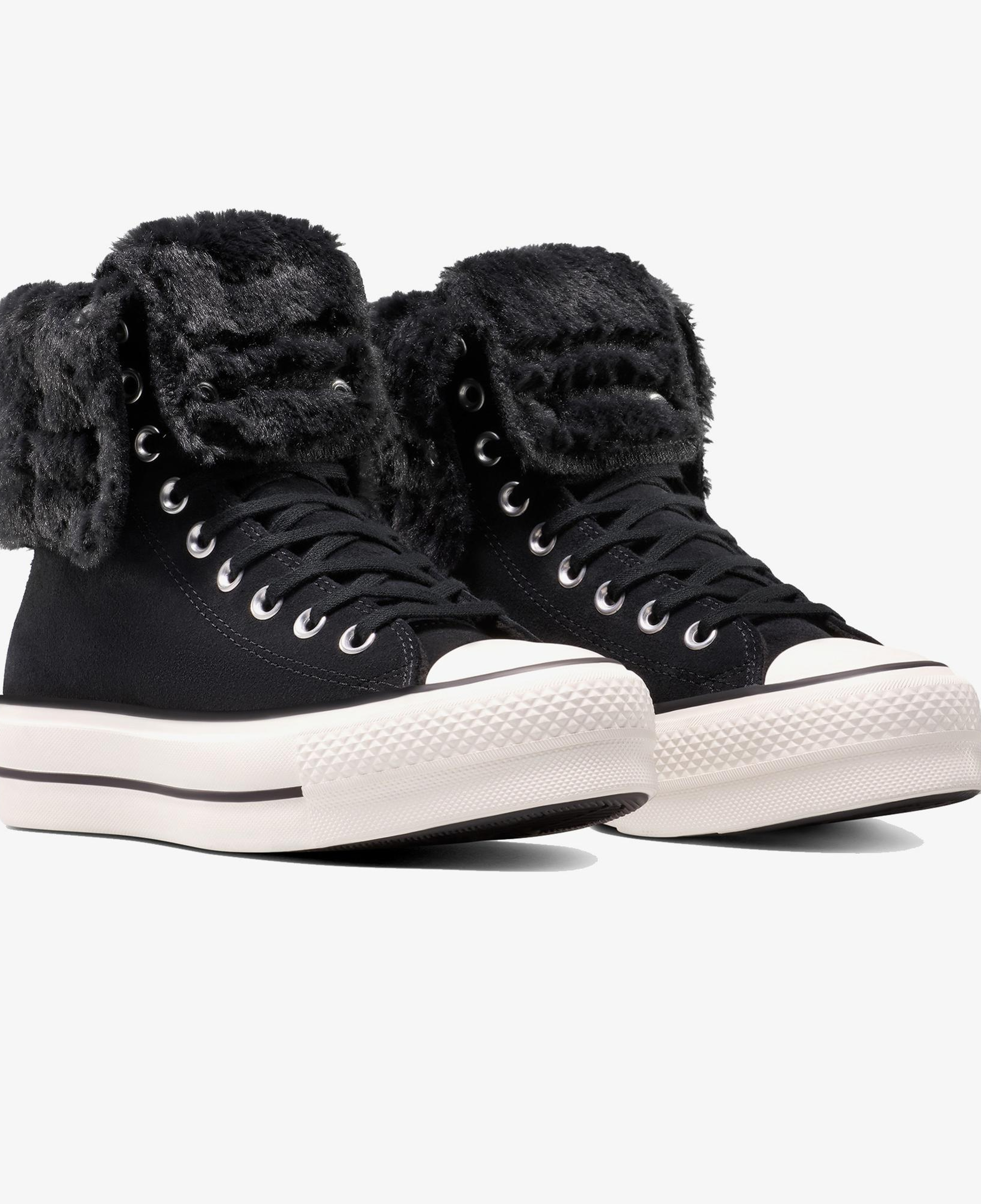 Converse Chuck Taylor All Star Fold Over Lift Kadın Siyah Sneaker