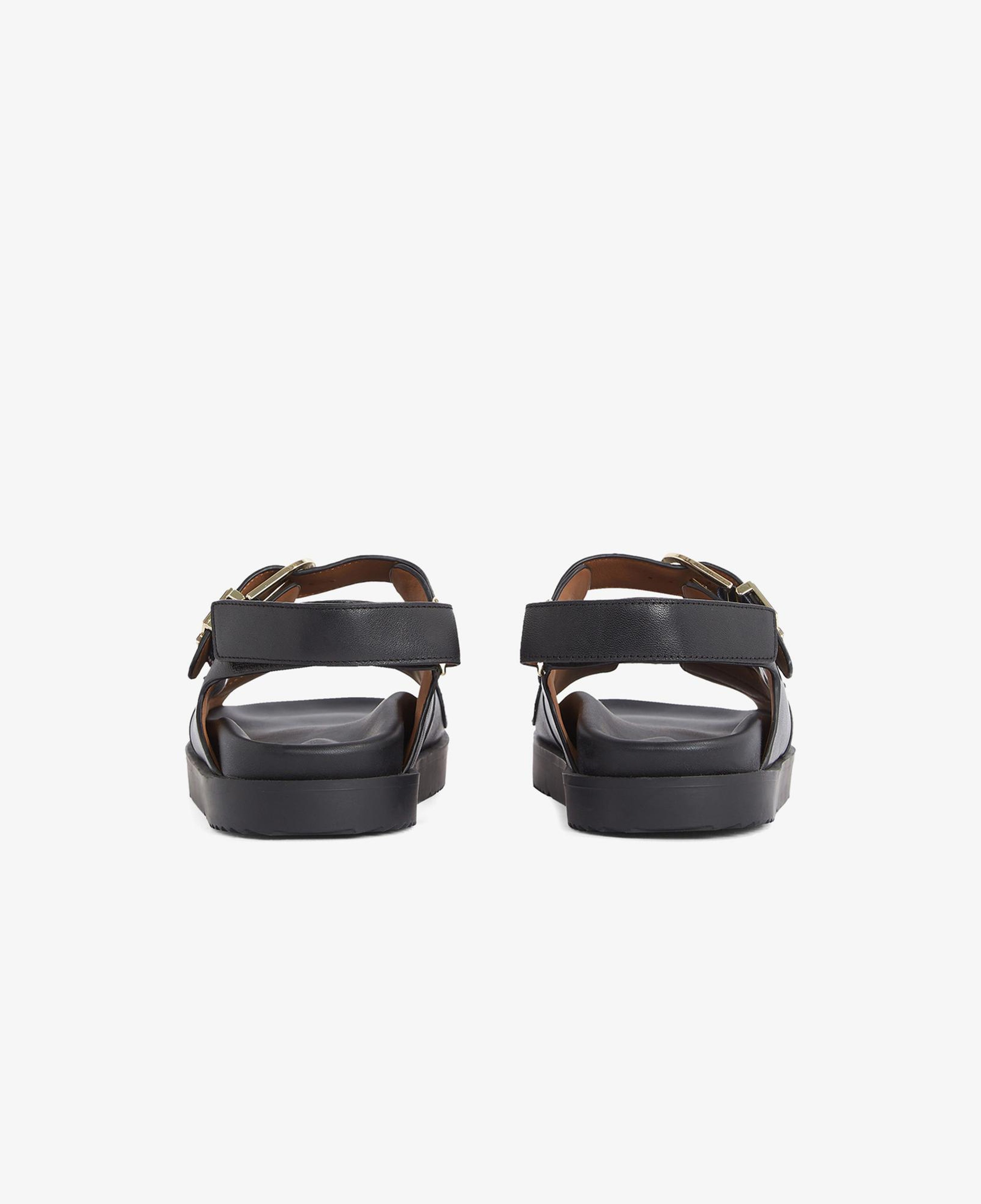 Tommy Hilfiger Leather Sporty Kadın Siyah Sandalet