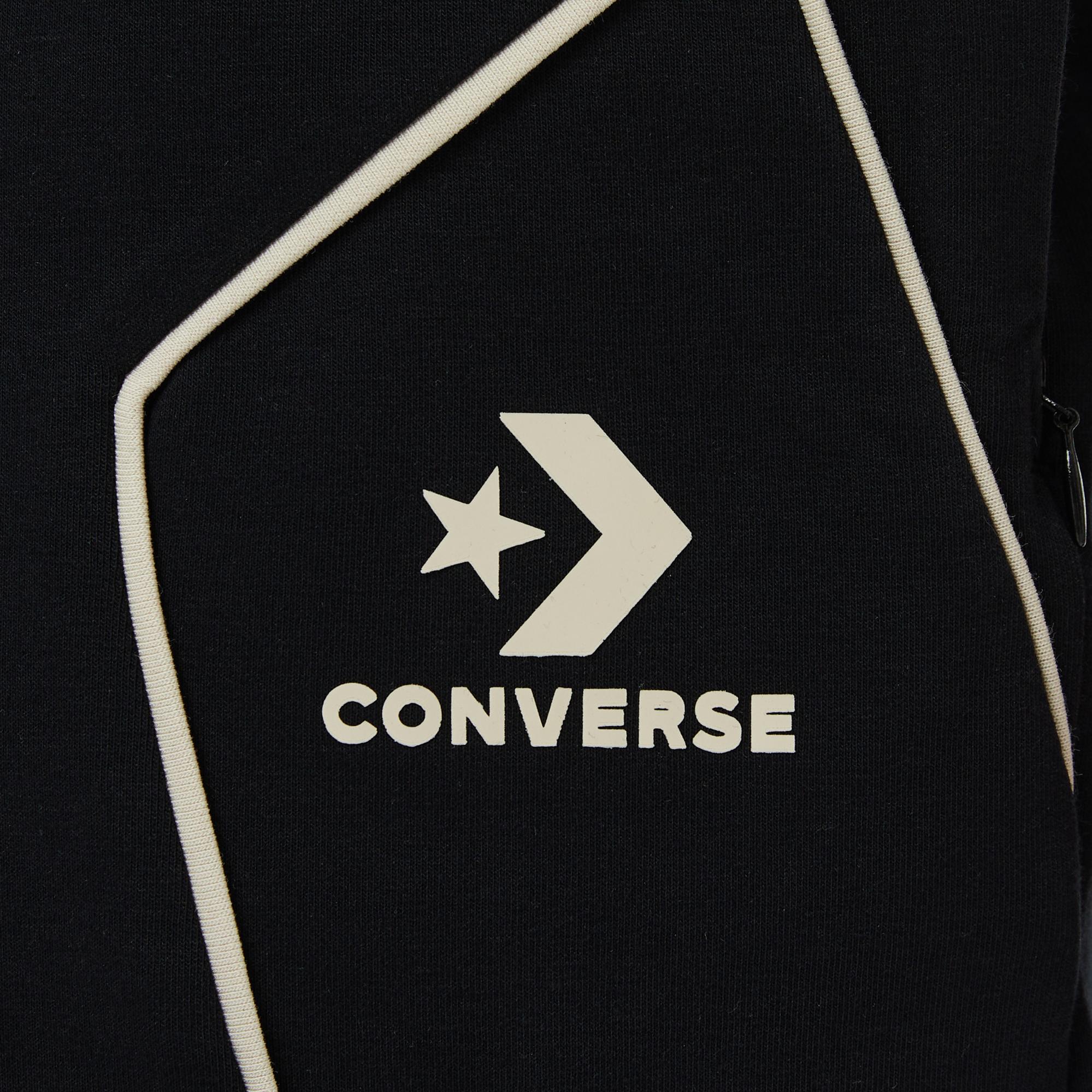 Converse Star Chevron Baskılı Erkek Oversize Fit Siyah Şort