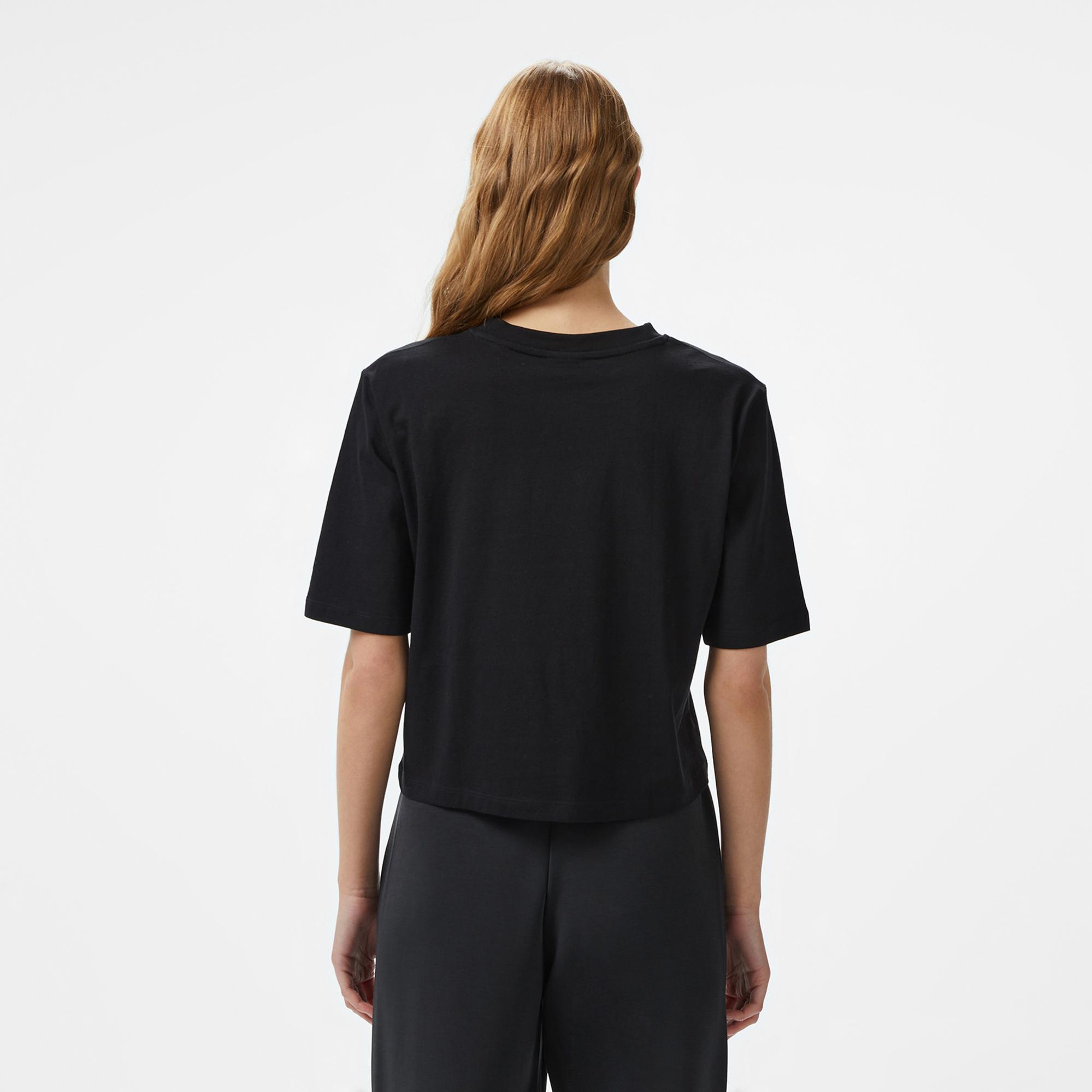 Guess Colette Boxy Mid Organic Stream Kadın Siyah T-Shirt