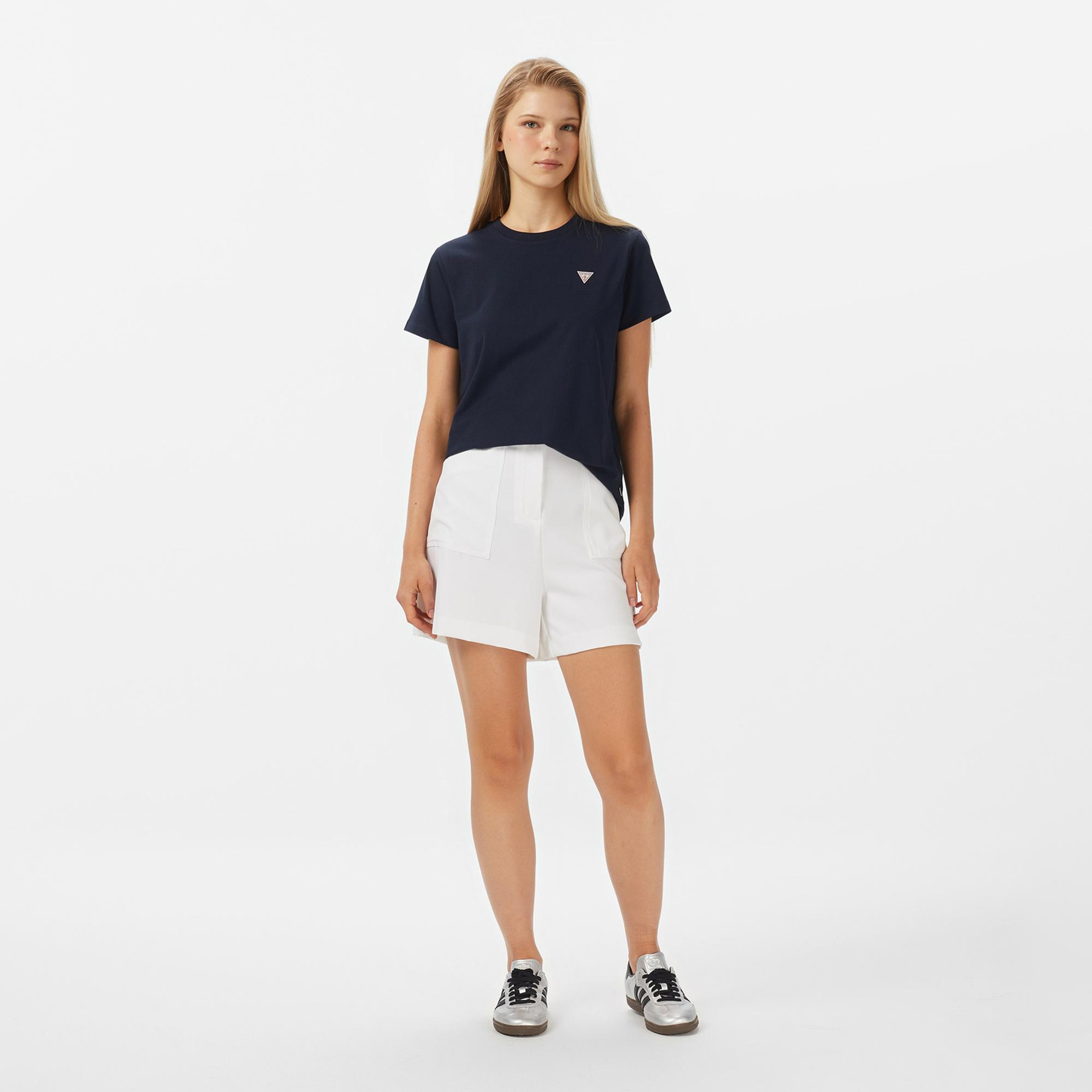 Guess Classic Kadın Lacivert T-Shirt