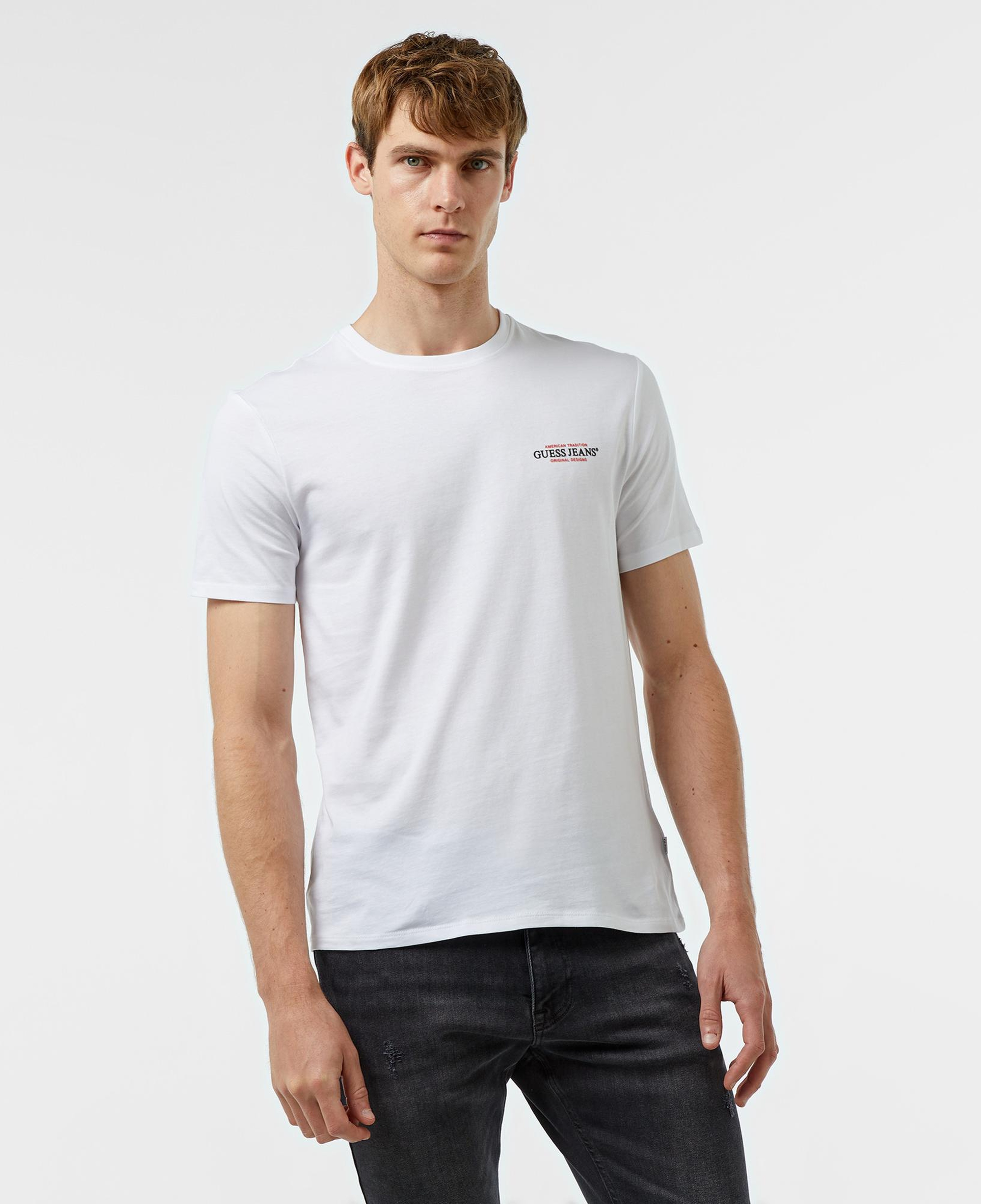 Guess Slim America Organic Cotton Erkek Beyaz T-Shirt