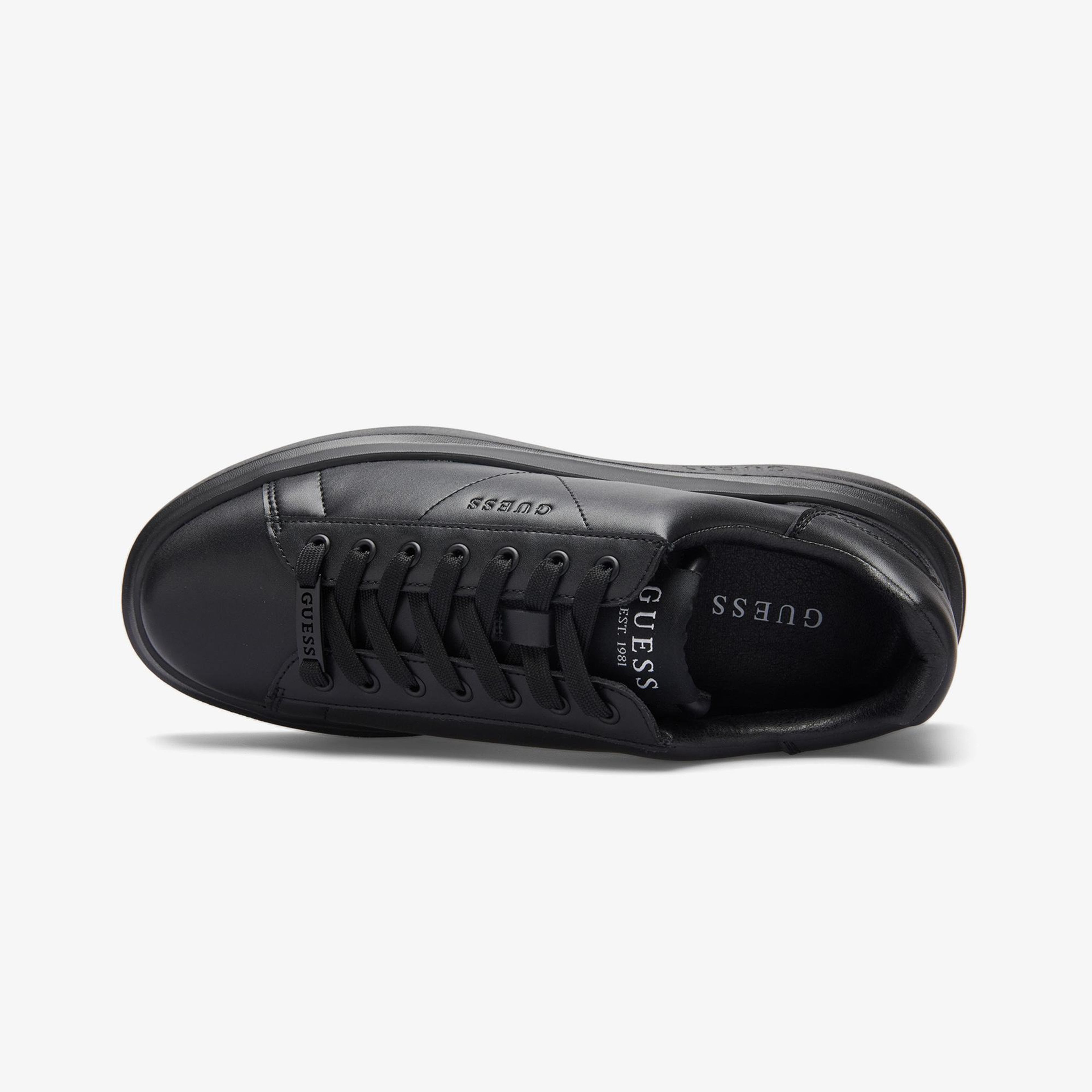 Guess Elba Leather Erkek Siyah Sneaker