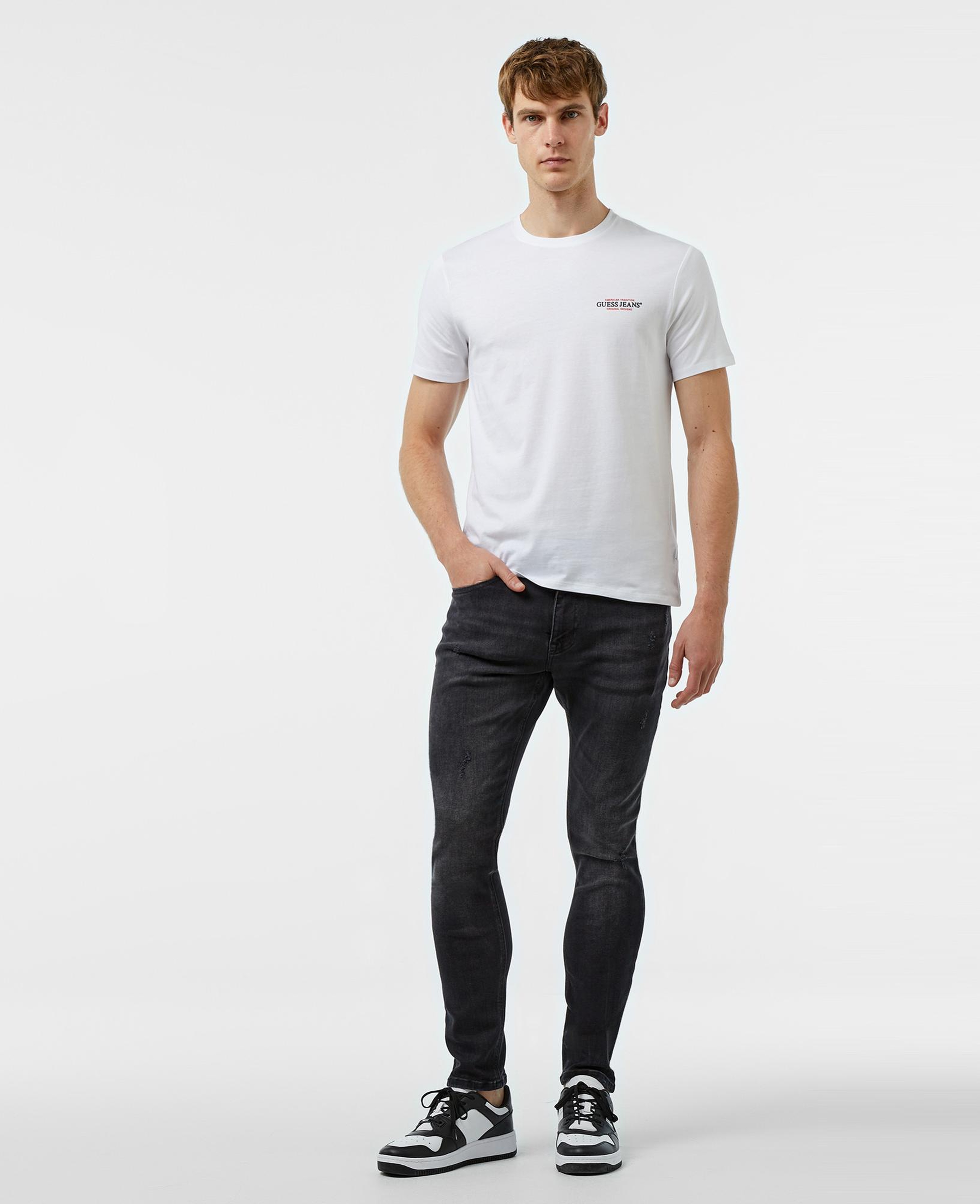 Guess Slim America Organic Cotton Erkek Beyaz T-Shirt