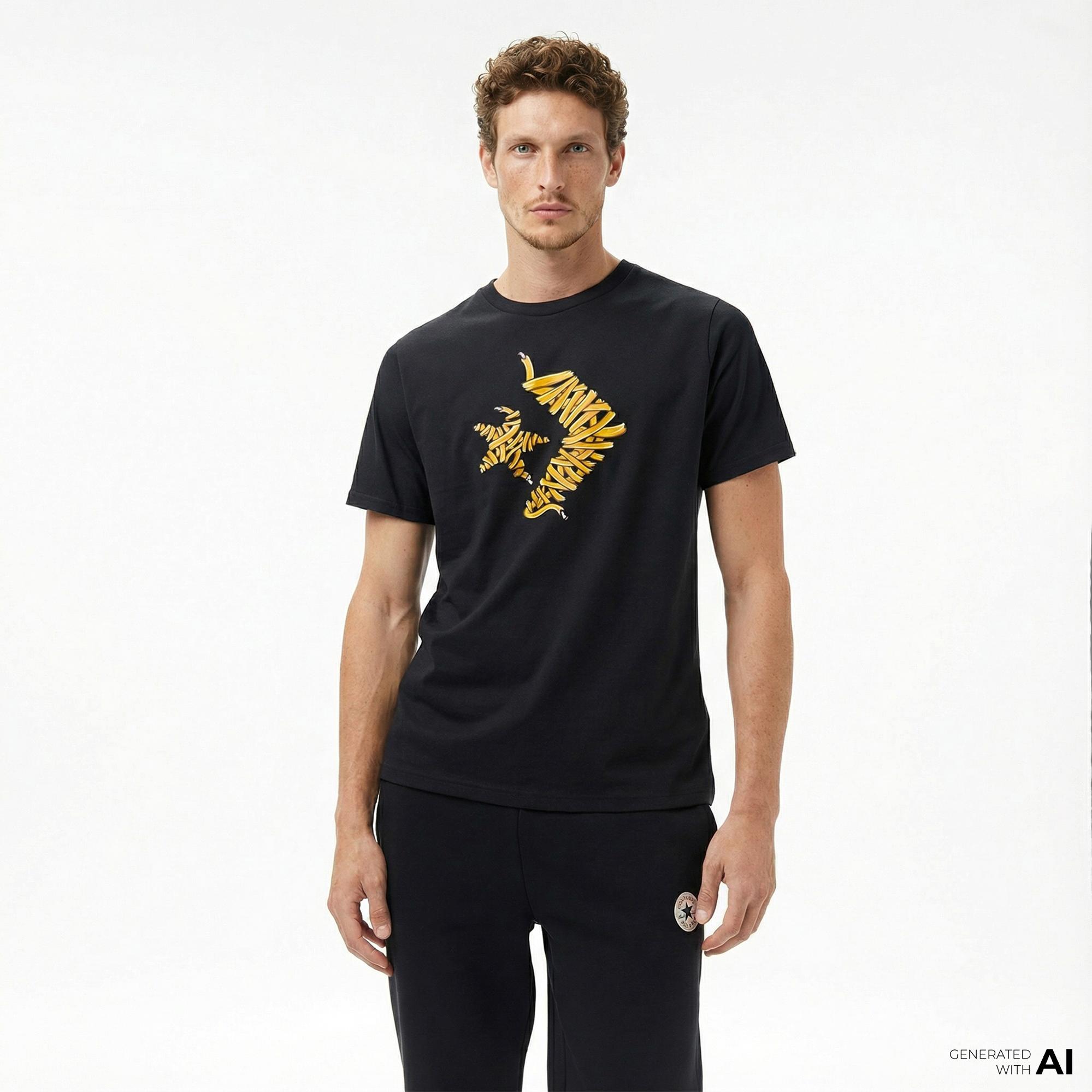 Converse Erkek Siyah T-Shirt