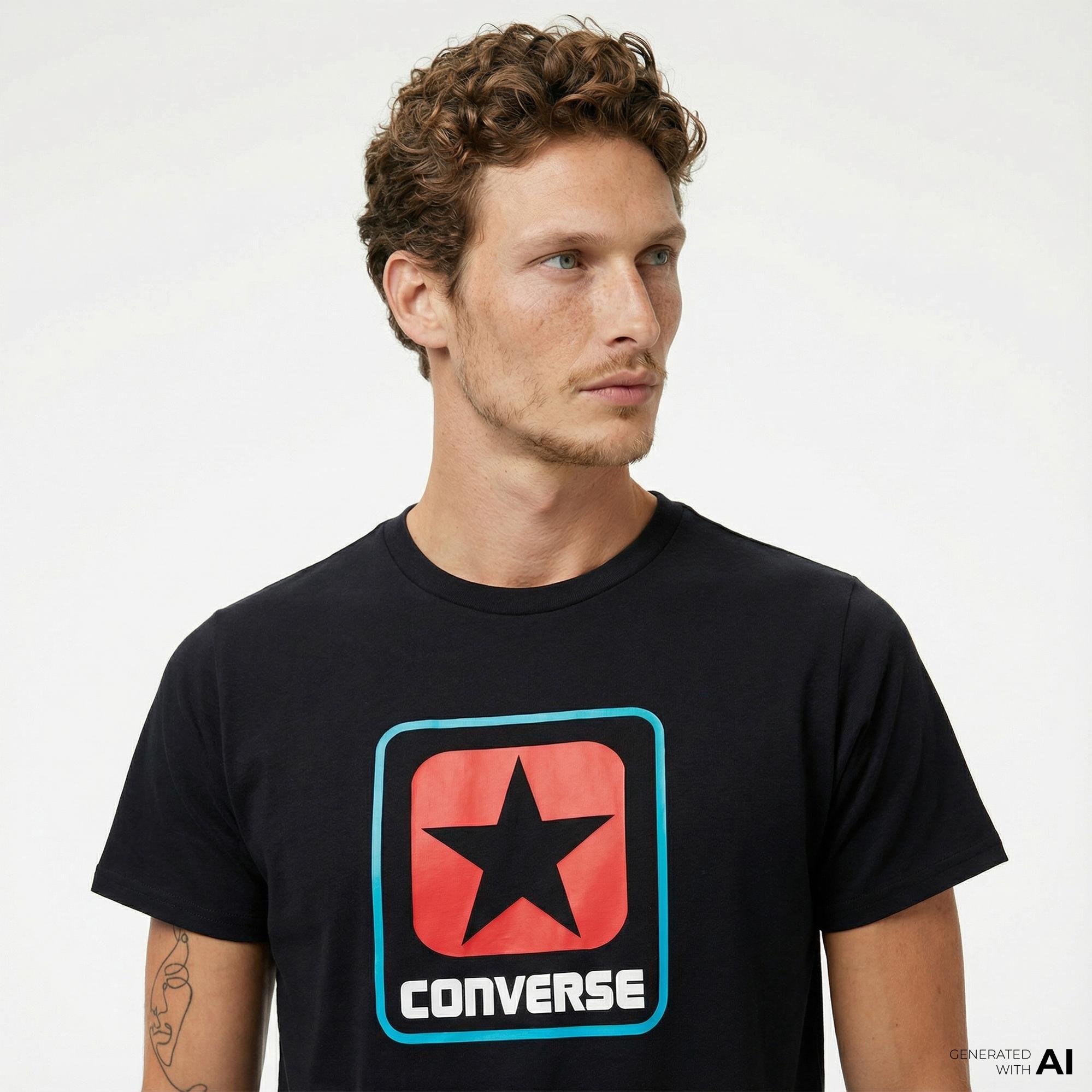 Converse Erkek Siyah T-Shirt