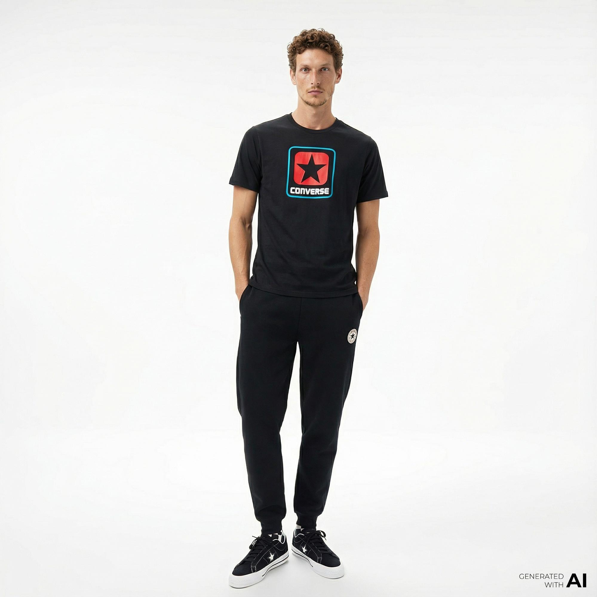 Converse Erkek Siyah T-Shirt