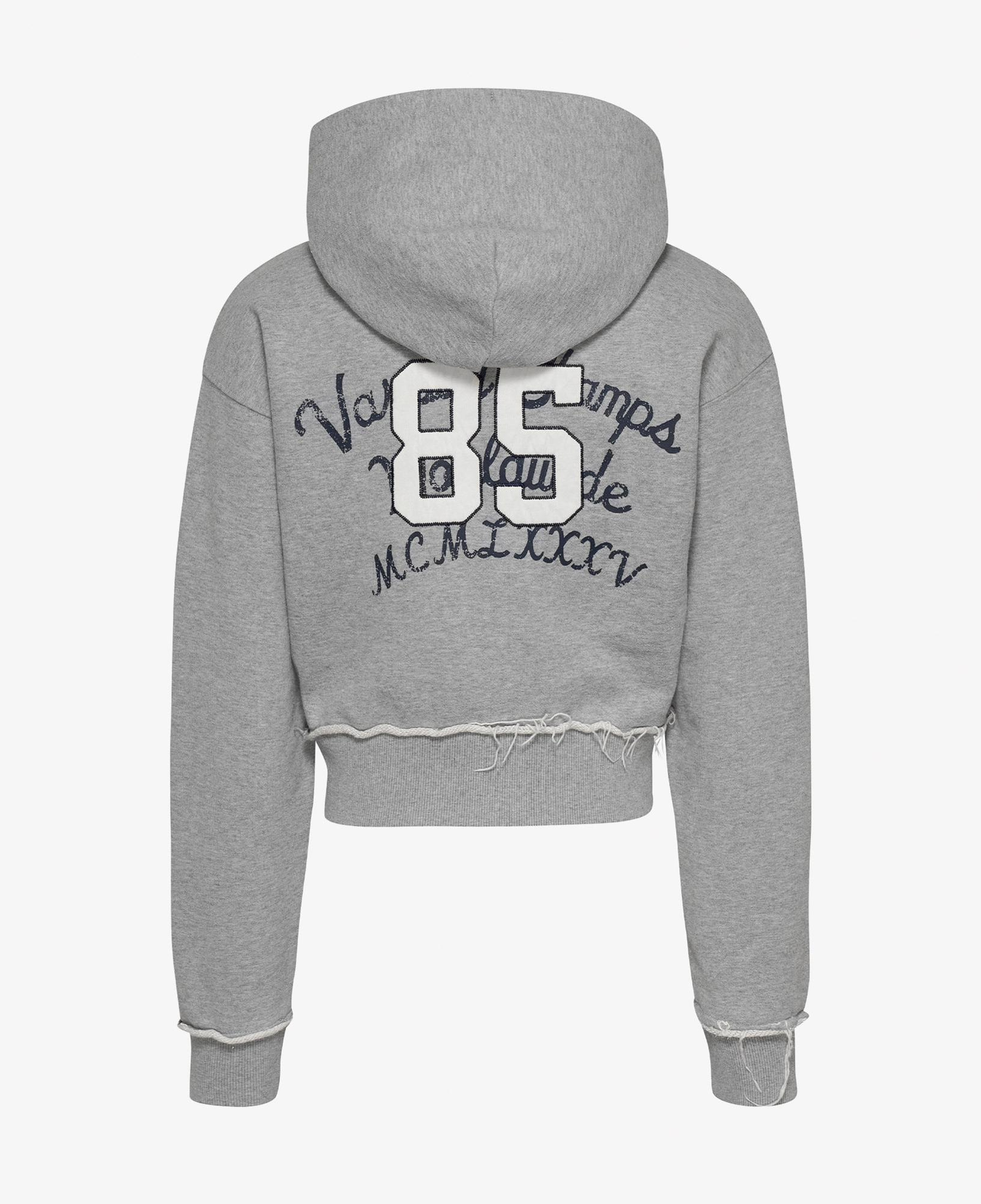 Tommy Jeans Prep Varsity Zip-Thru Kadın Gri Sweatshirt