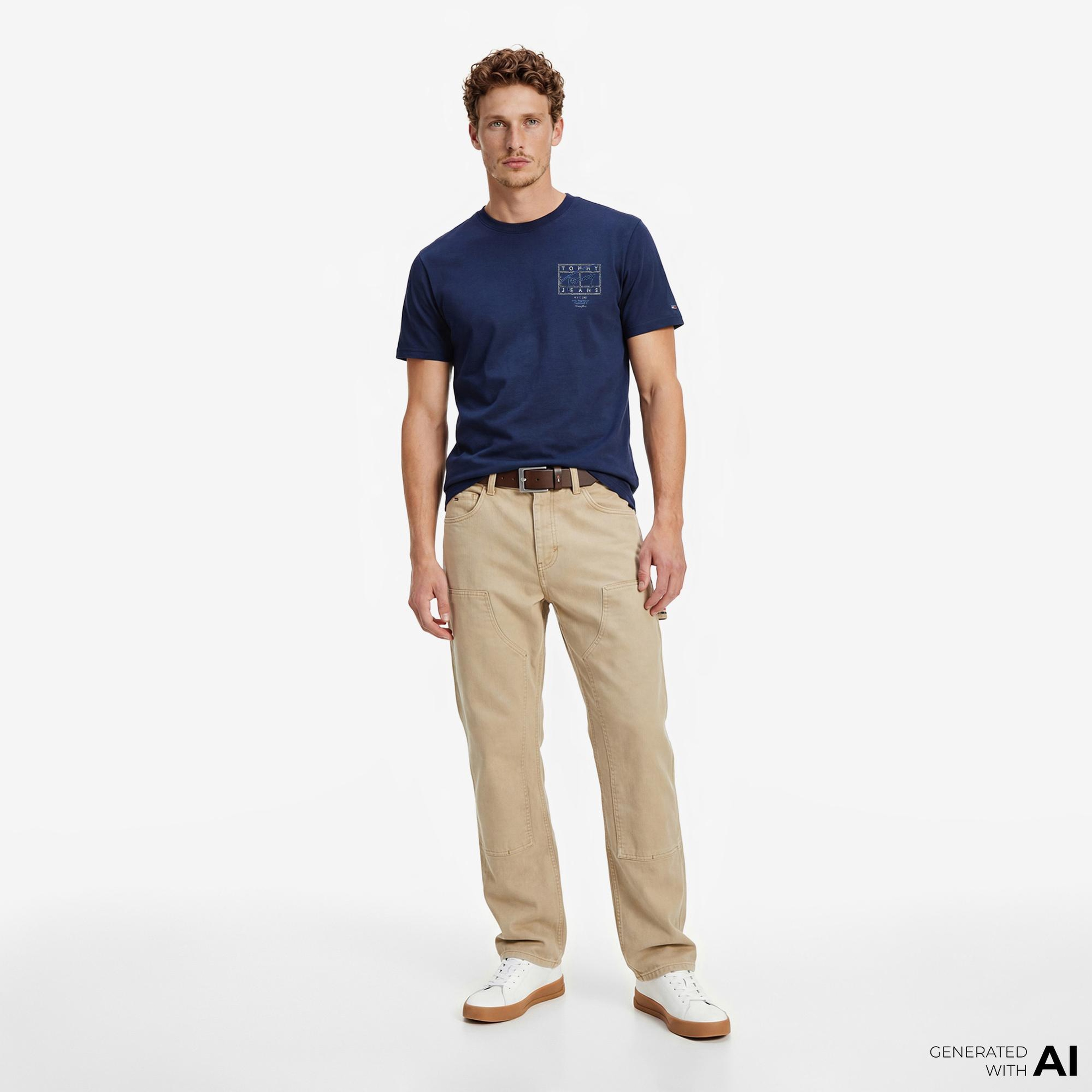 Tommy Hilfiger Signature Erkek Lacivert T-Shirt