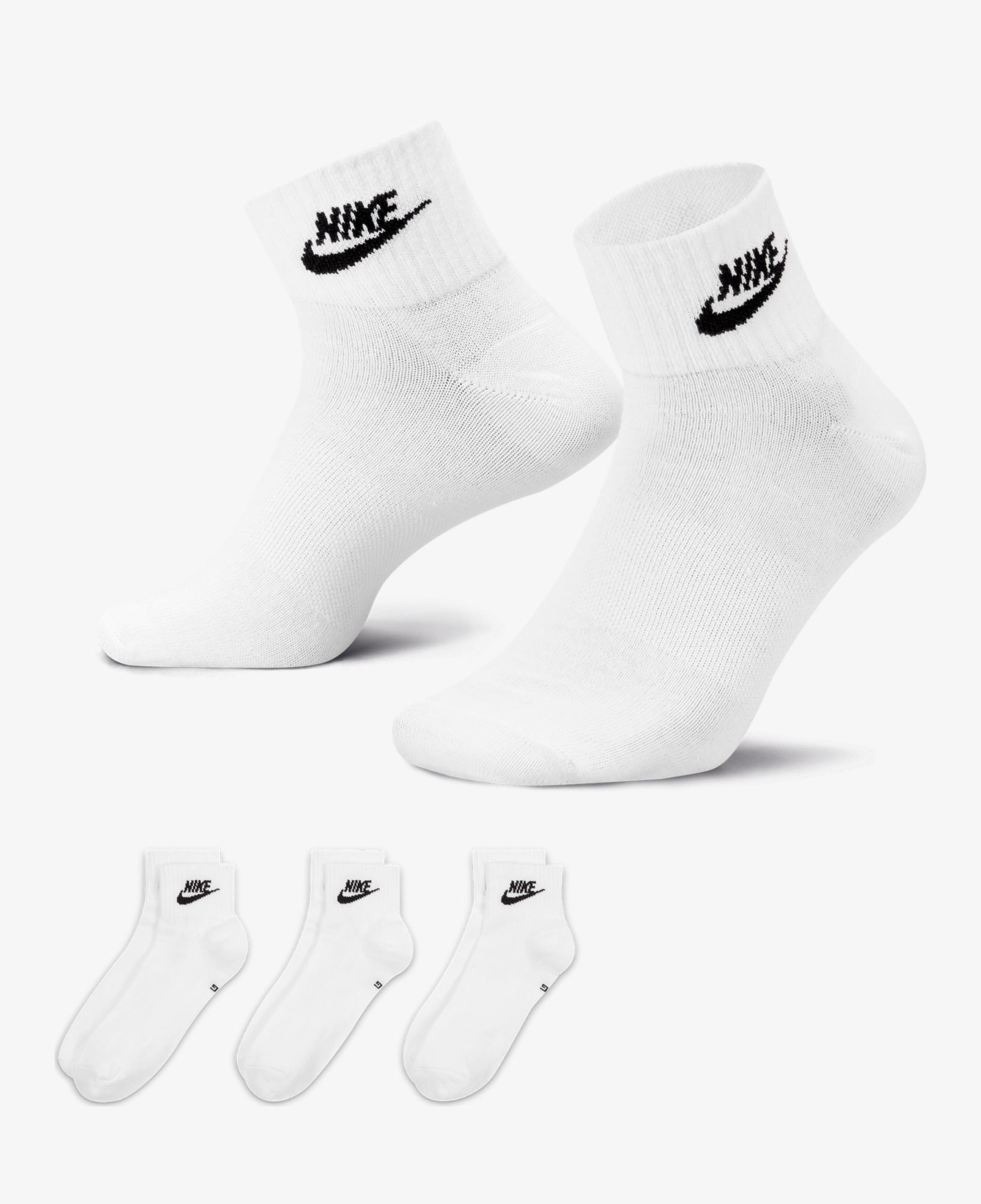 Nike Sportswear Everyday Essential An 3'lü Unisex Beyaz Çorap