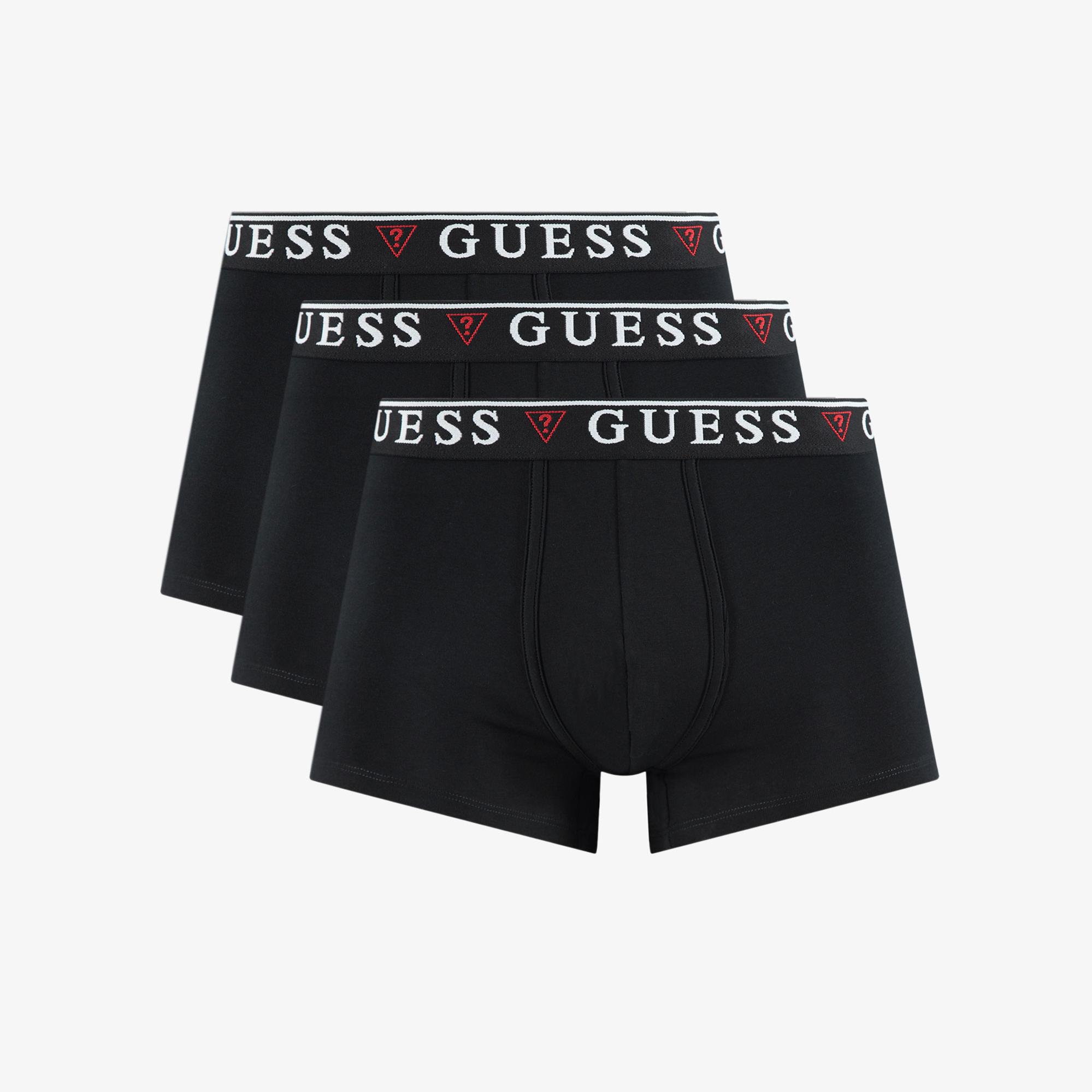 Guess Erkek Siyah 3'lü Boxer Set
