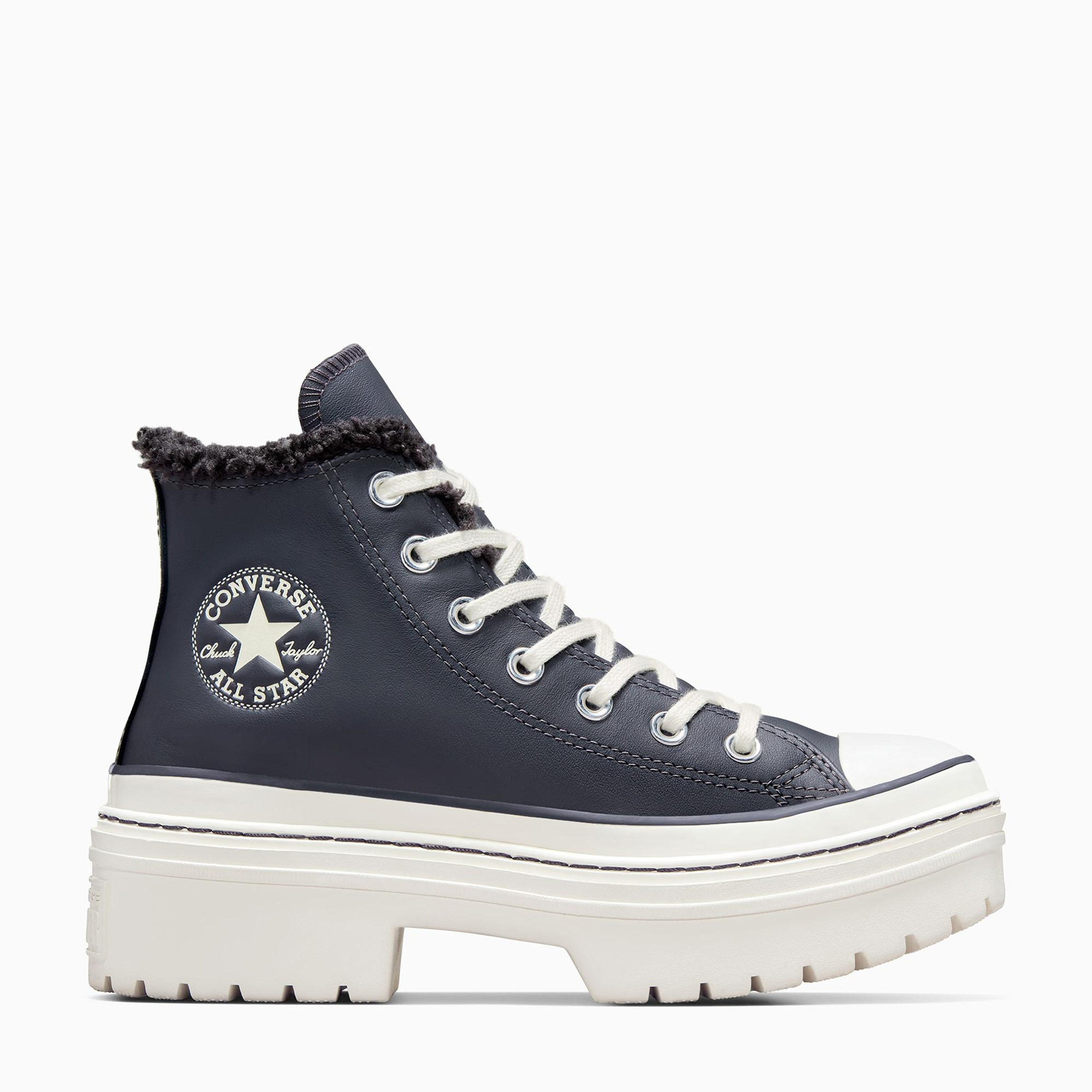 Converse Chuck Taylor All Star Lugged Lift Kadın Lacivert Deri Platform Bot