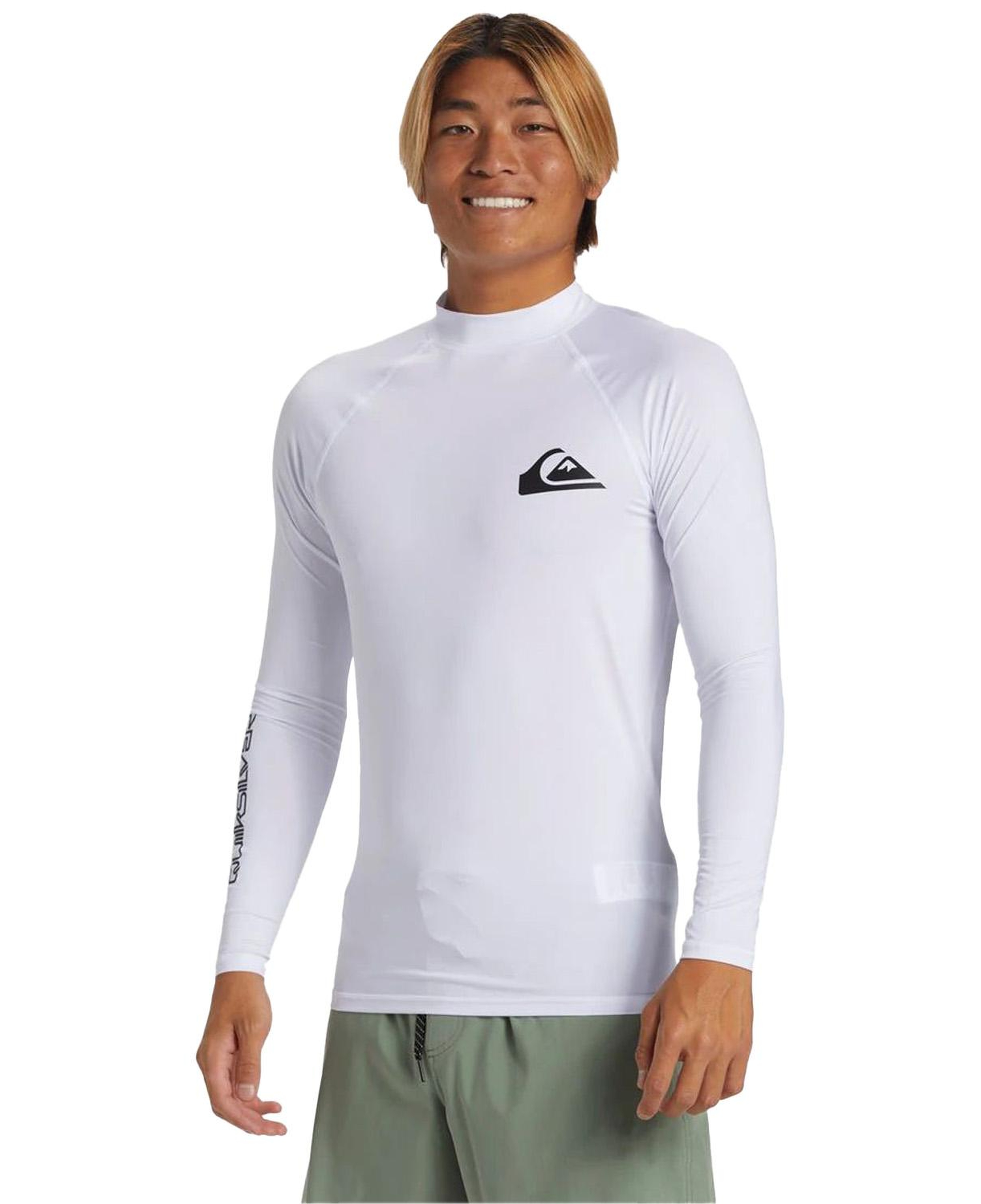 Quiksilver Everyday Upf50 Ls Erkek Beyaz Likra