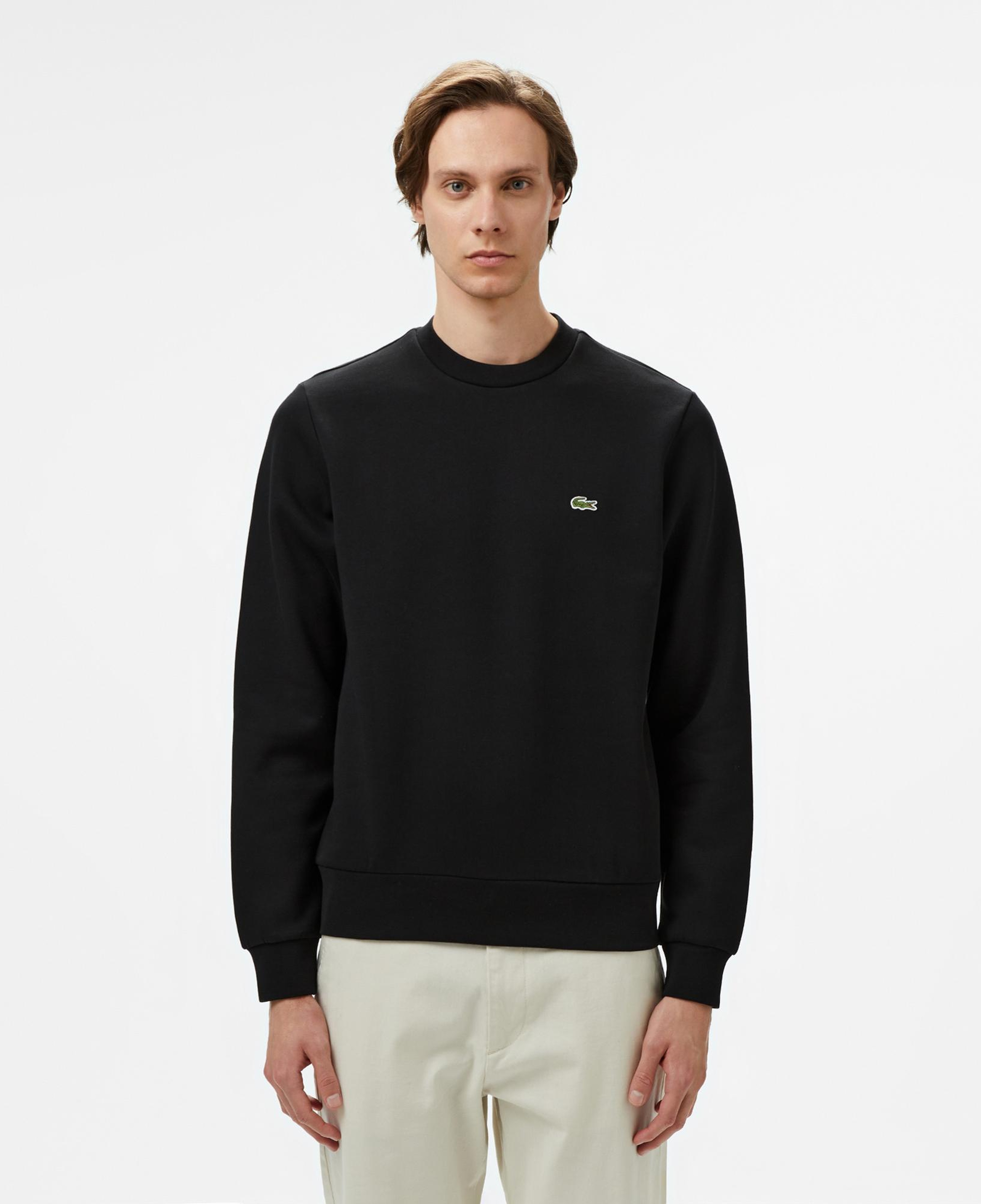Erkek Classic Fit Bisiklet Yaka Siyah Sweatshirt