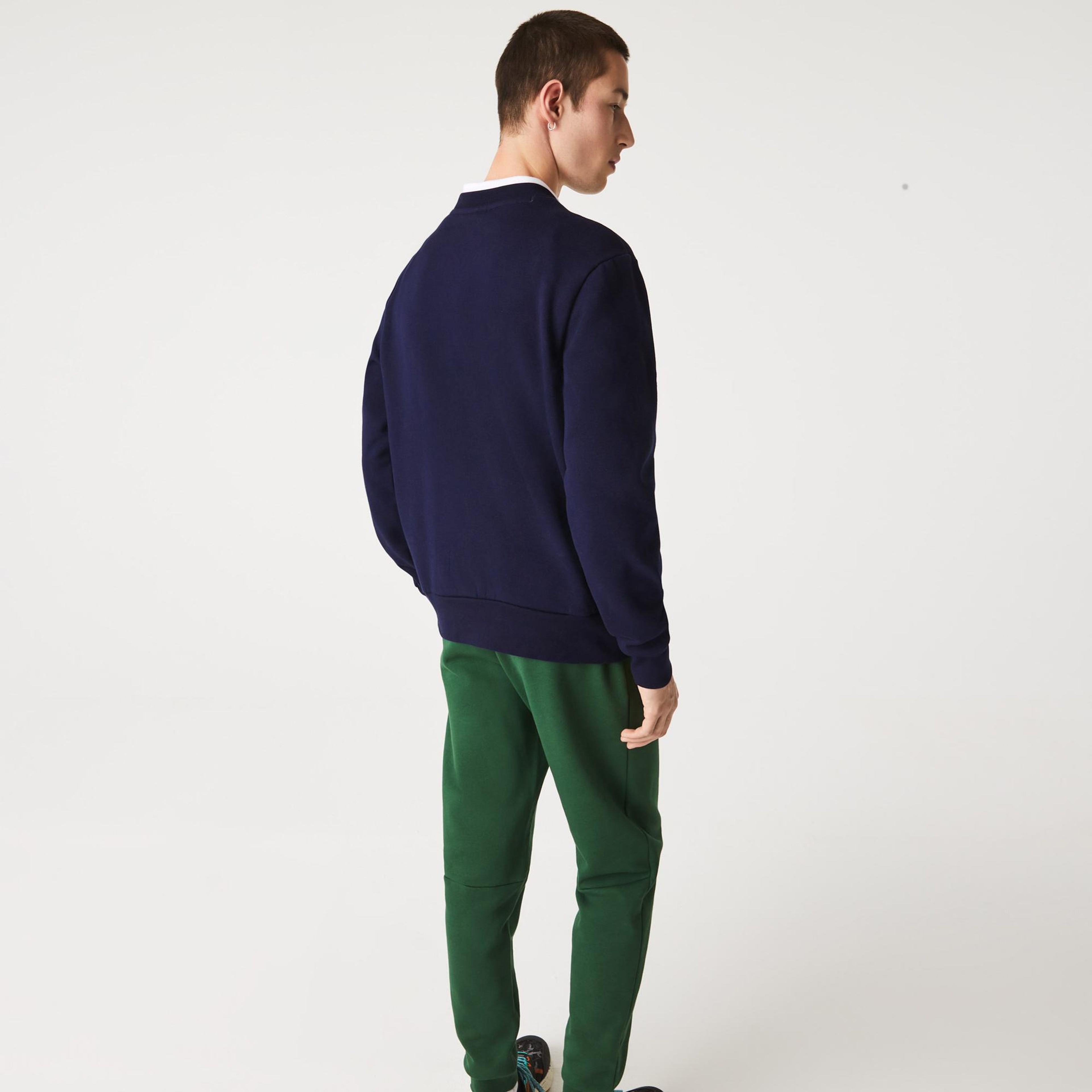Erkek Classic Fit Bisiklet Yaka Lacivert Sweatshirt