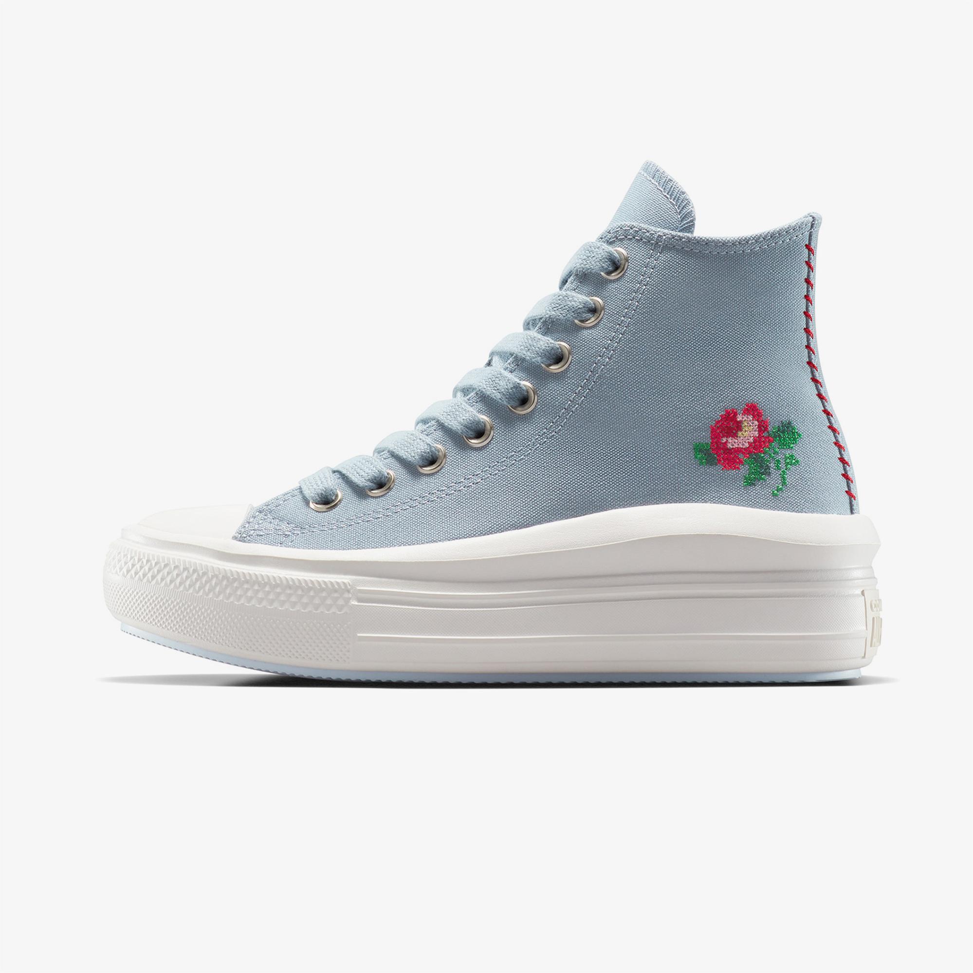 Converse Chuck Taylor All Star Motion Rose Kadın Mavi Platform Sneaker