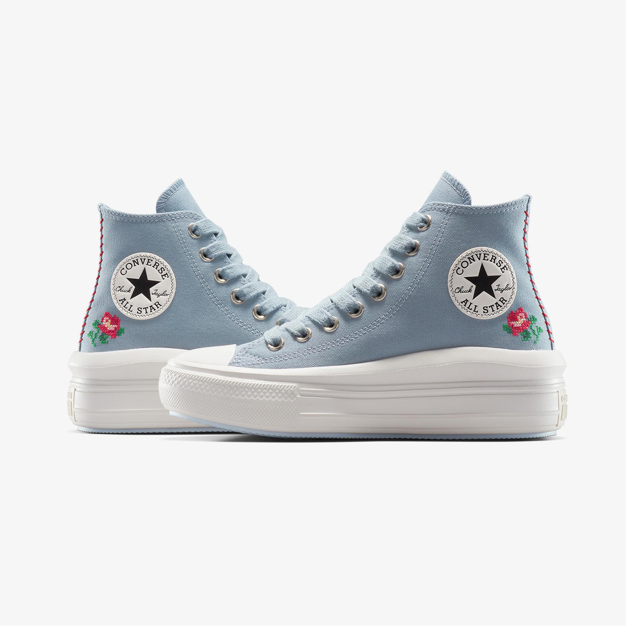 Converse Chuck Taylor All Star Motion Rose Kadın Mavi Platform Sneaker