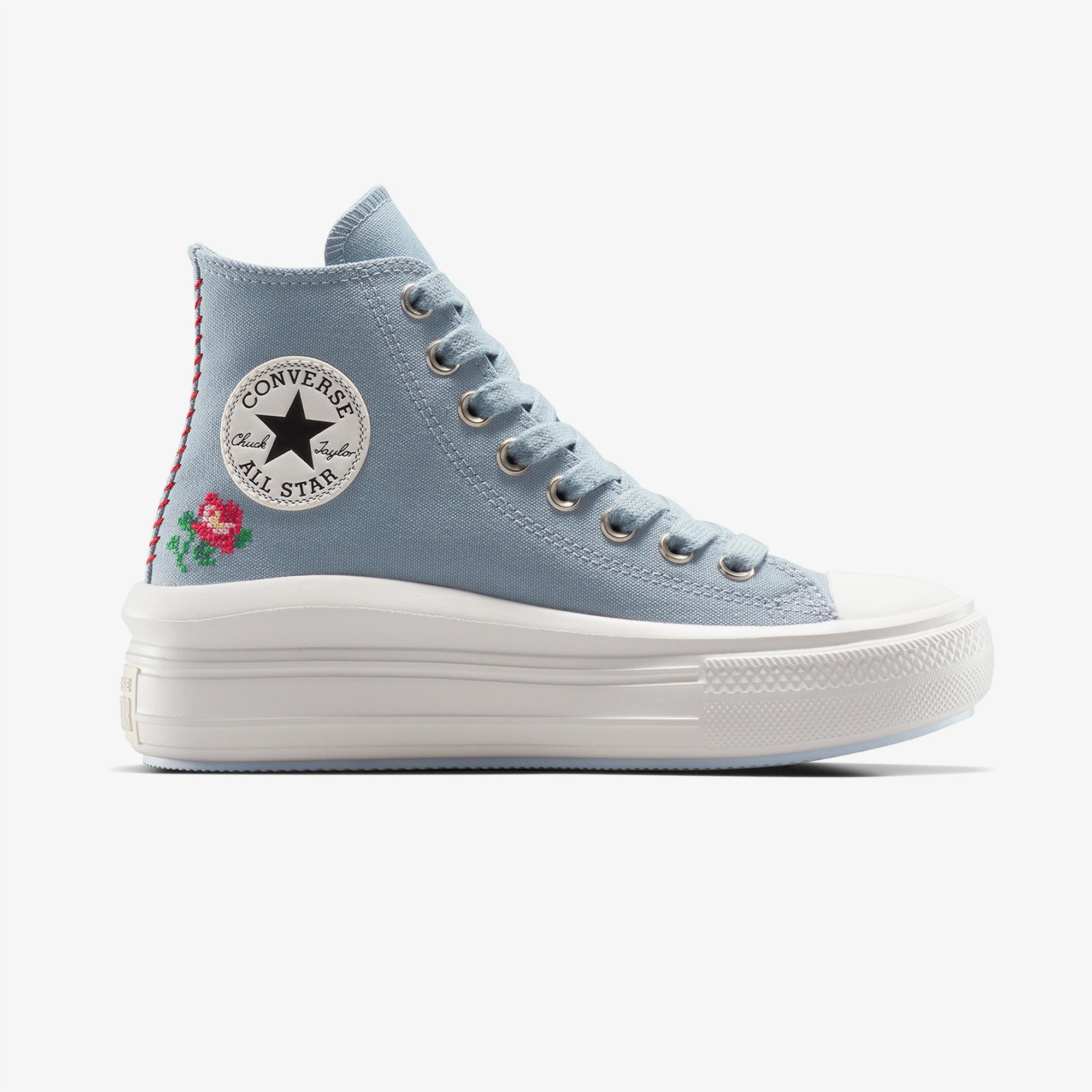 Converse Chuck Taylor All Star Motion Rose Kadın Mavi Platform Sneaker
