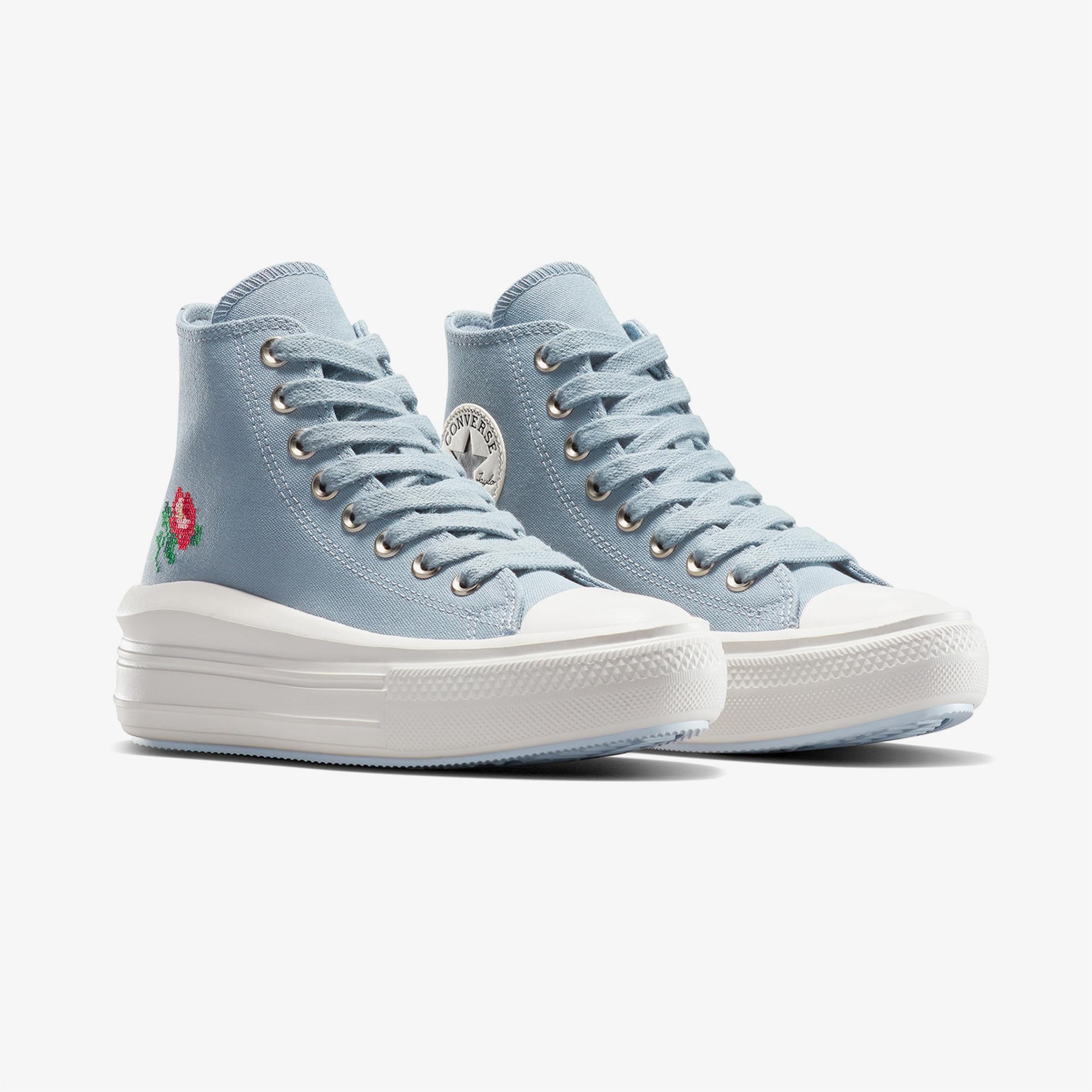 Converse Chuck Taylor All Star Motion Rose Kadın Mavi Platform Sneaker