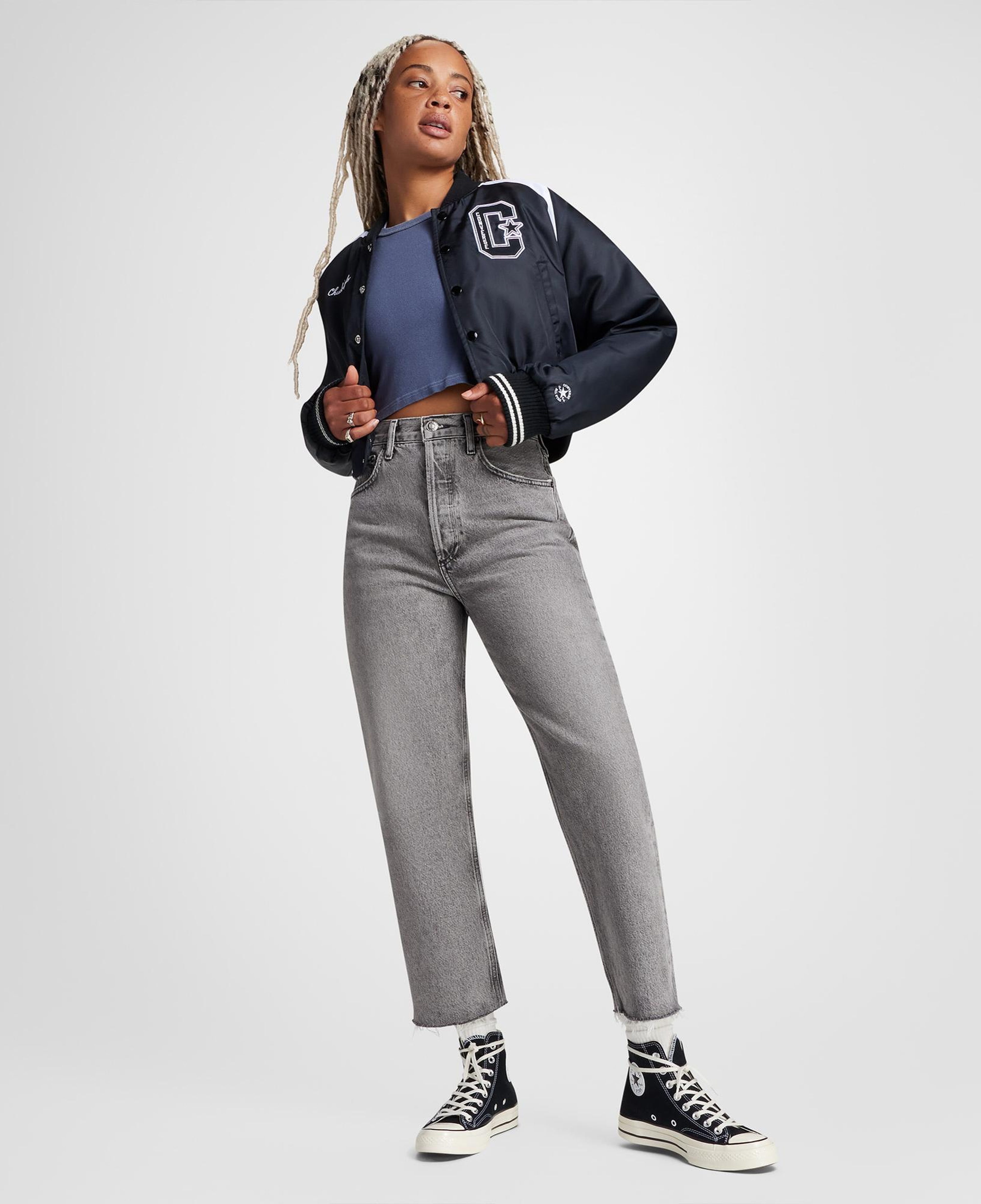 Converse Retro All Star Varsity Kadın Kolej Siyah Ceket