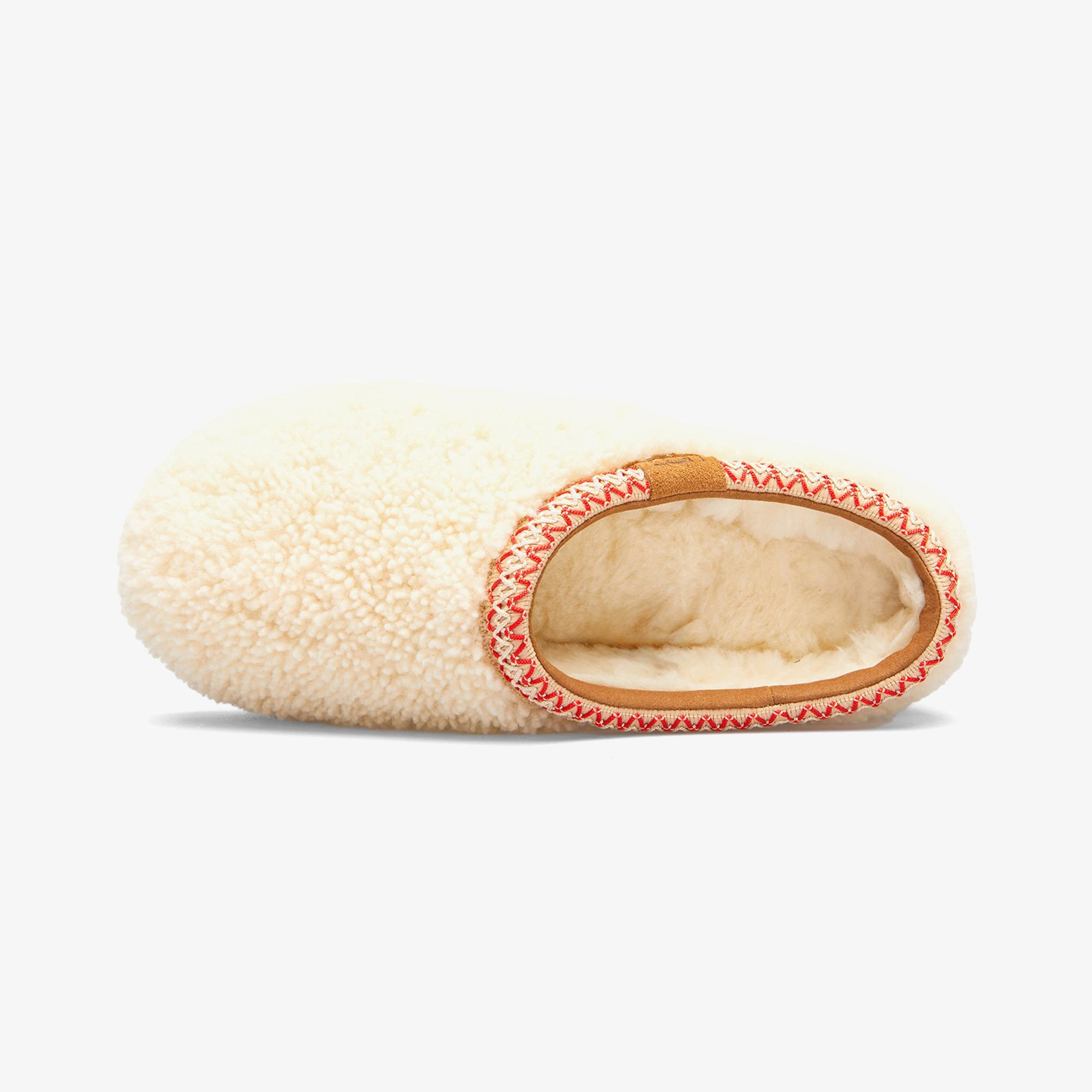 UGG Tasman Maxi Curly Kadın Krem Rengi Terlik