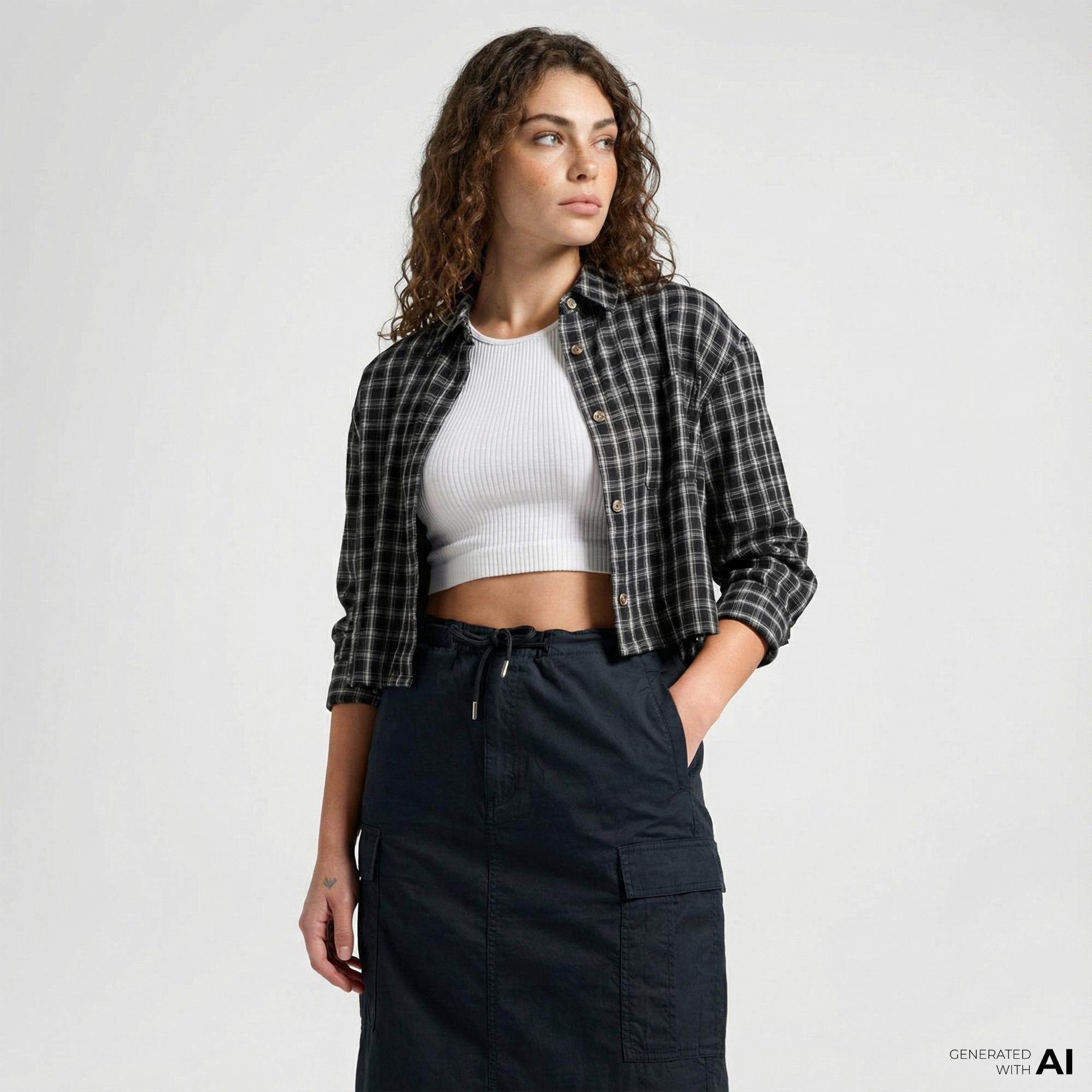 Converse Cargo Kadın Siyah Etek