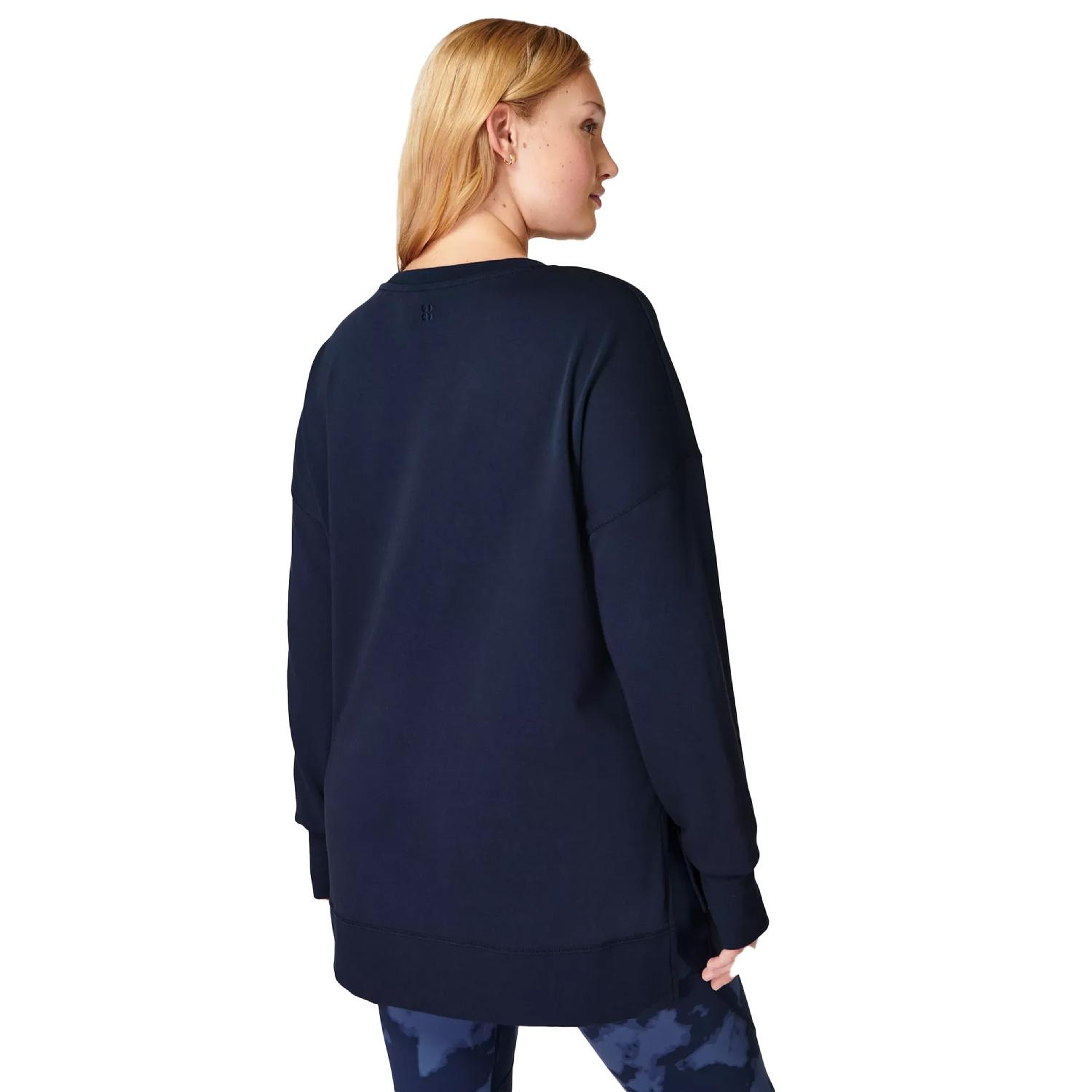 Sweaty Betty After Class Longline Kadın Mavi Sweatshirt