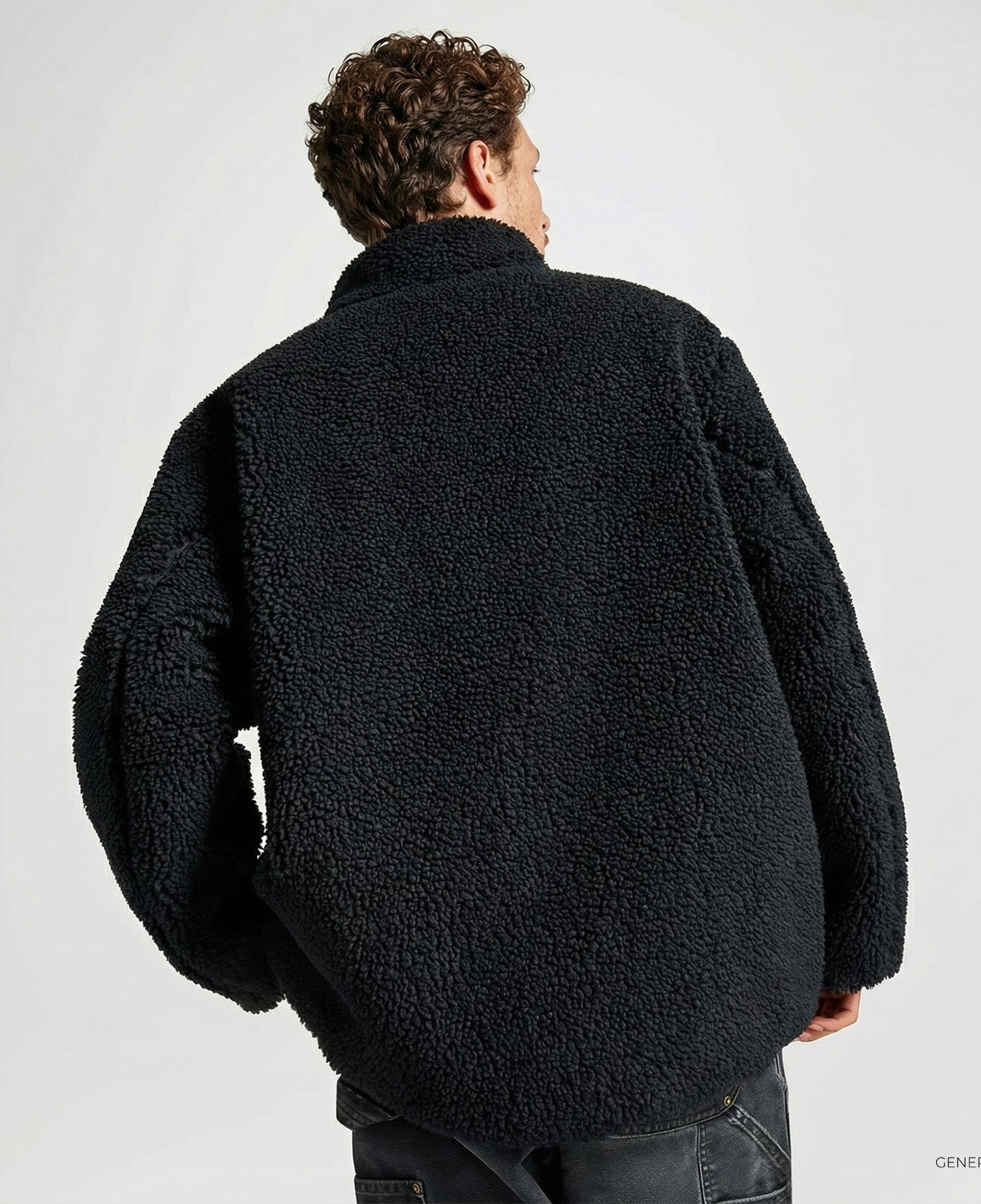 Converse Erkek Dik Yaka Çift Taraflı Siyah Mont