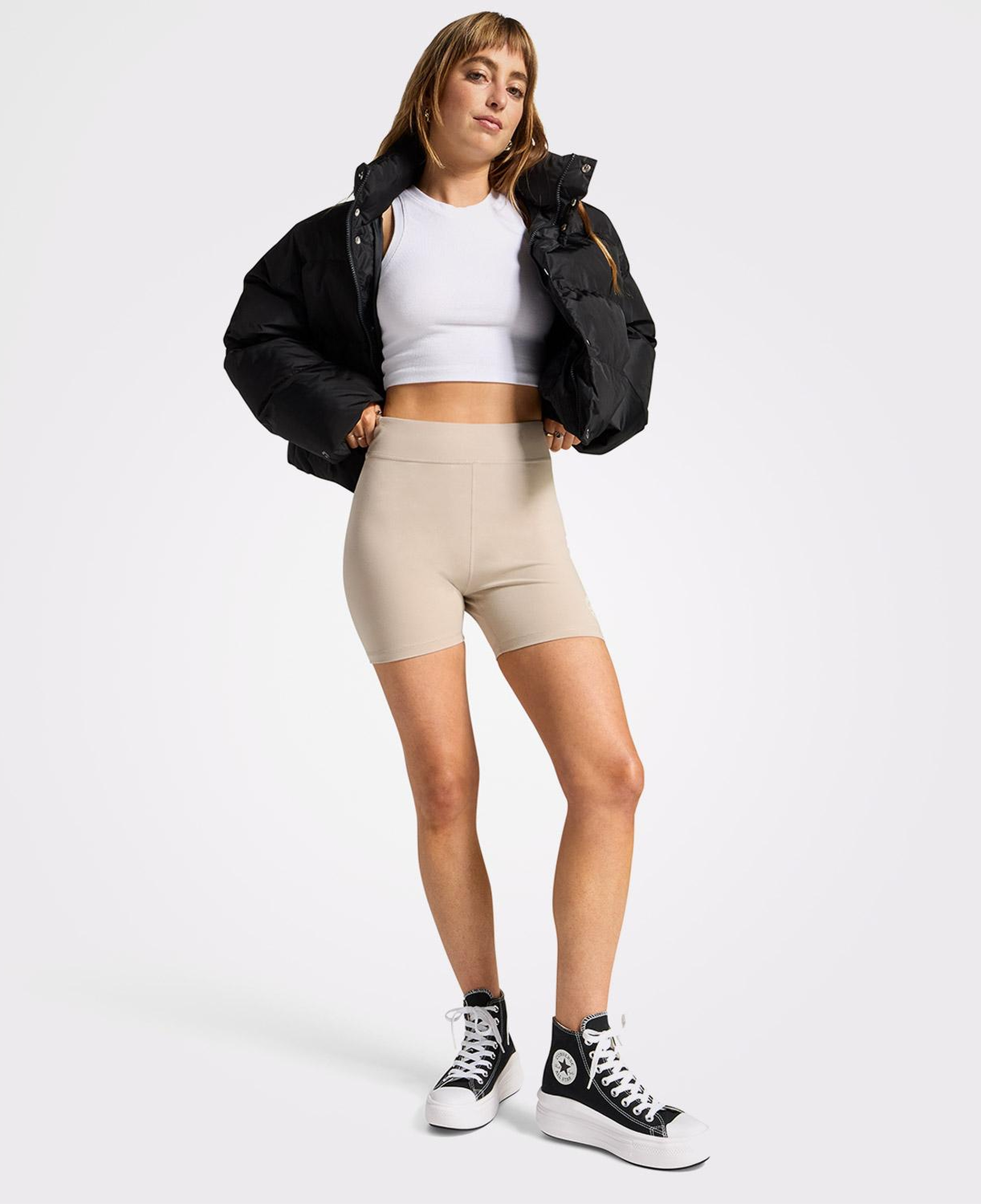 Converse Chuck Taylor Kadın Bej Bisiklet Tayt