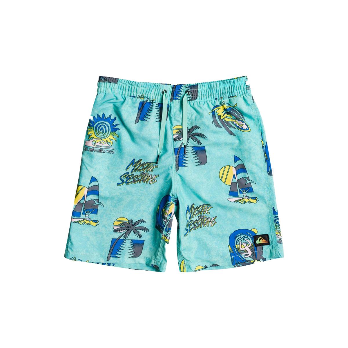 Quiksilver Erkek Çocuk Volley Short Island Pulse Volley Youth 14 Mavi