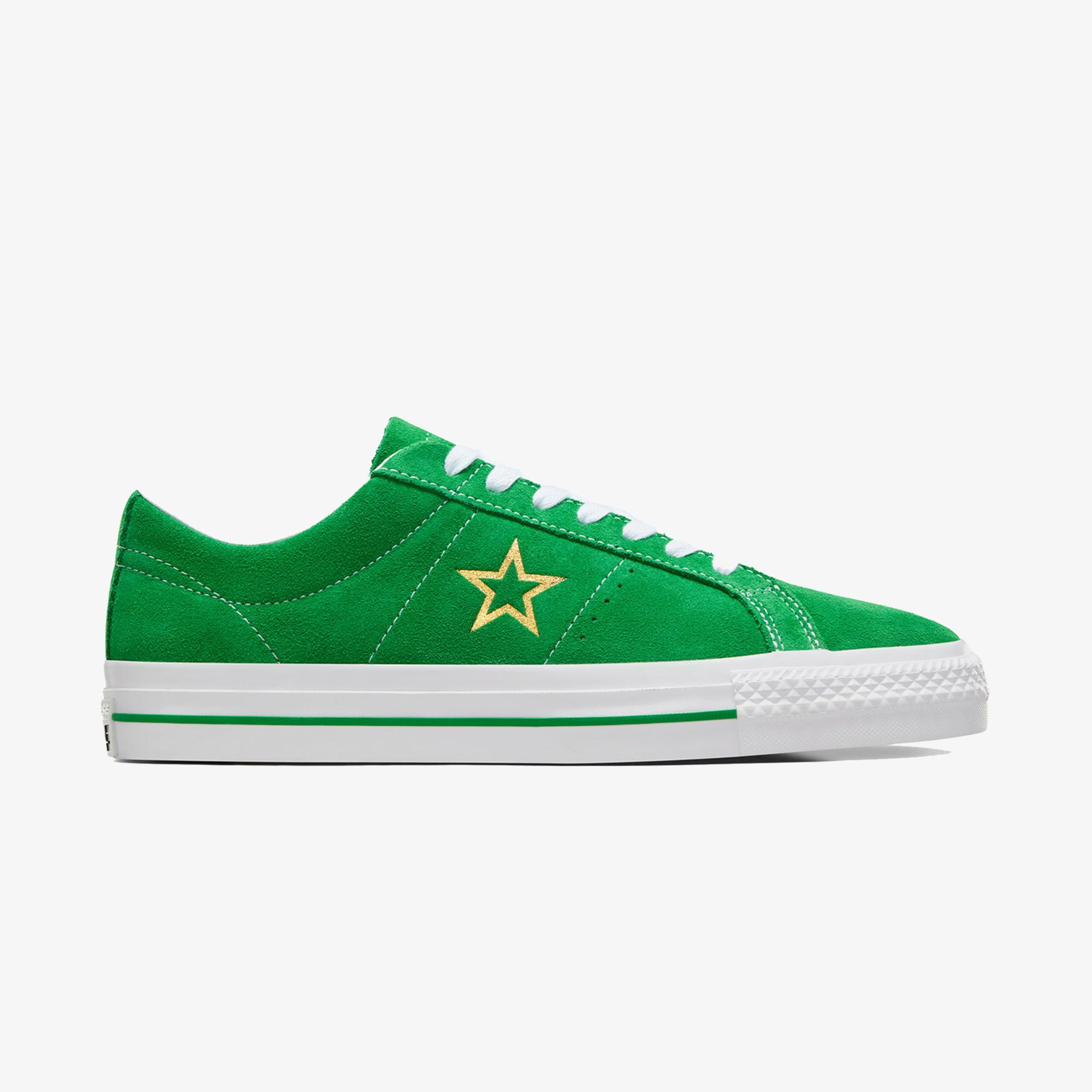 Converse Cons One Star Pro Unisex Yeşil Süet Sneaker