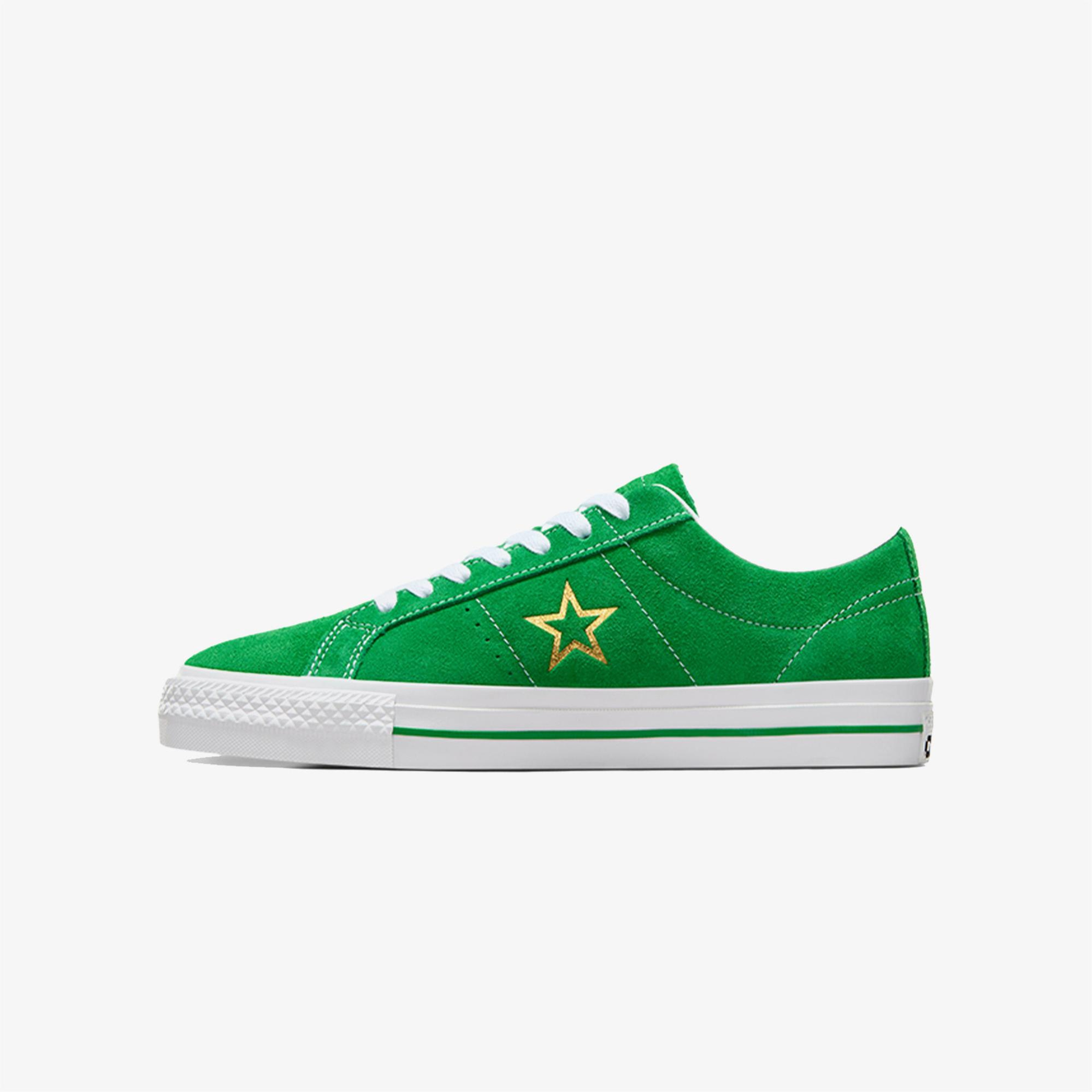 Converse Cons One Star Pro Unisex Yeşil Süet Sneaker