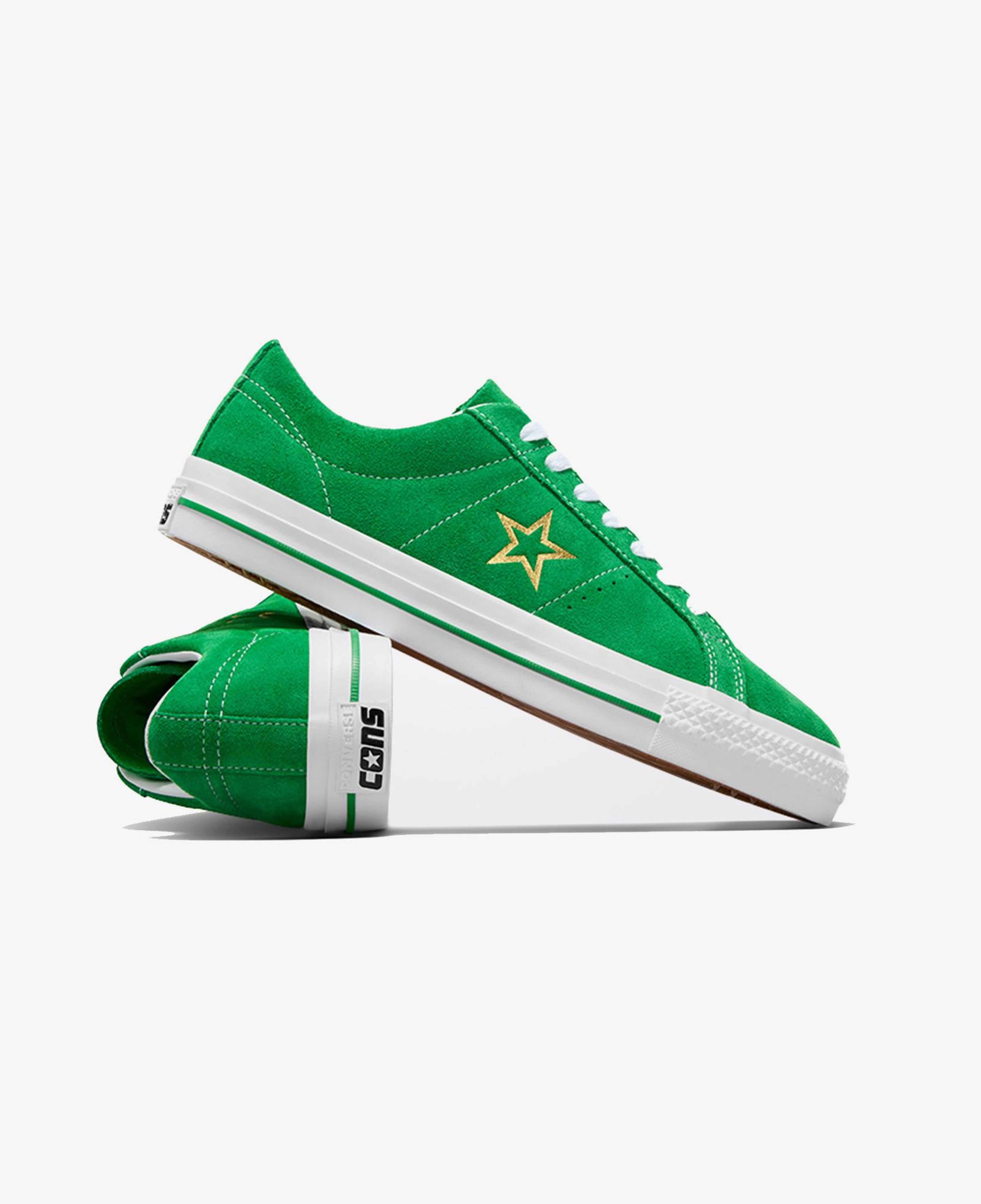 Converse Cons One Star Pro Unisex Yeşil Süet Sneaker