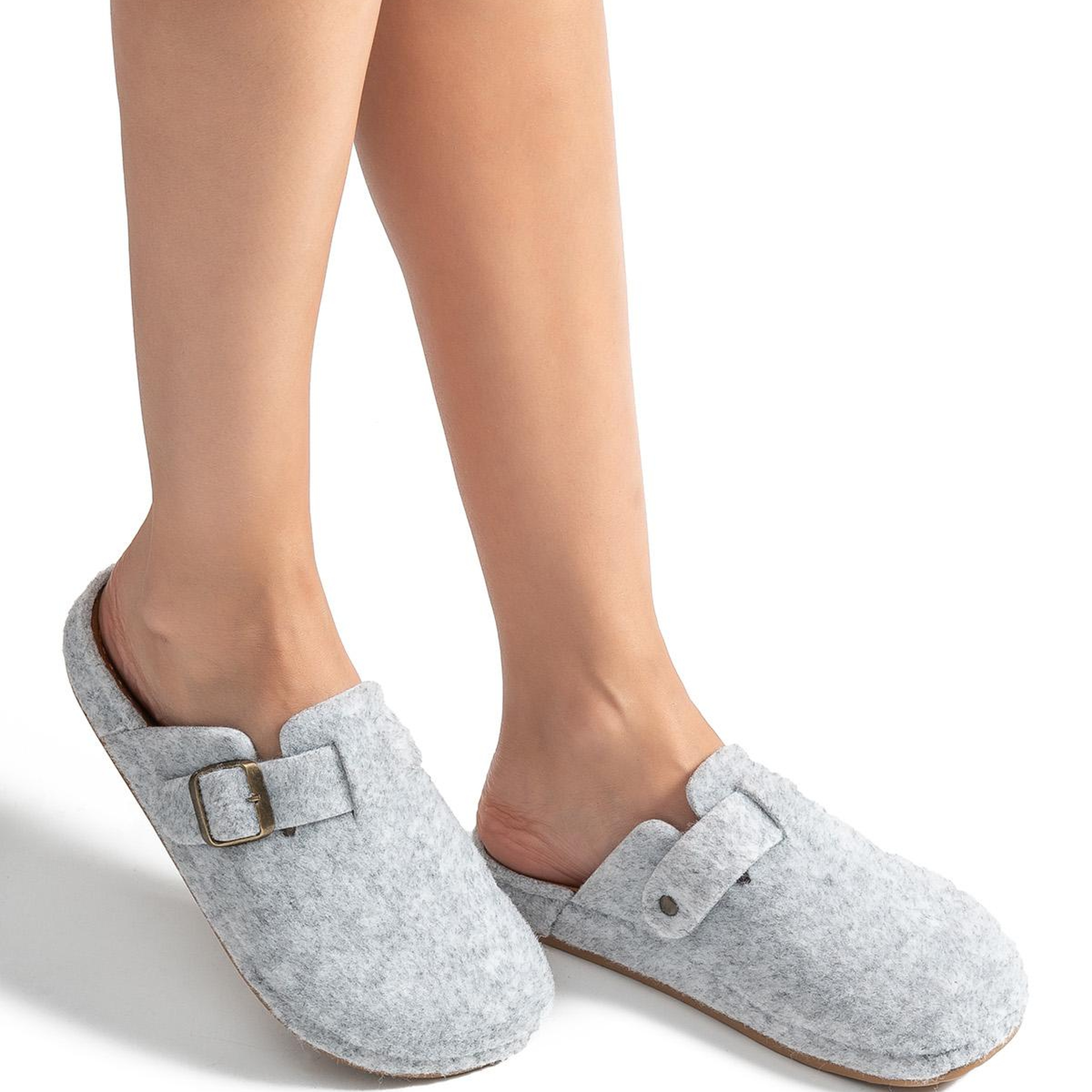 Tuana Kadın Garson Boy Ev Terliği Gri 36/40