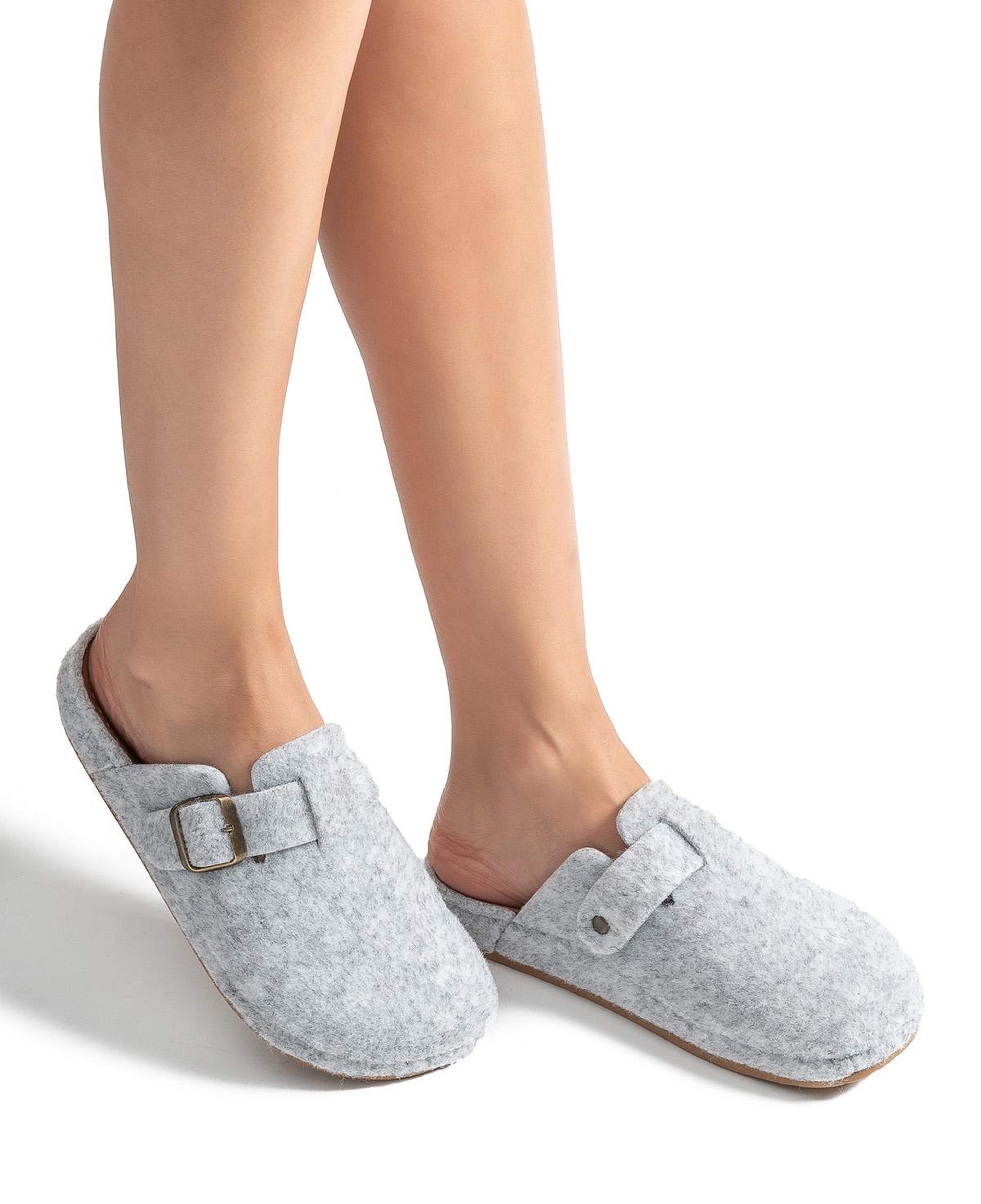 Tuana Kadın Garson Boy Ev Terliği Gri 36/40