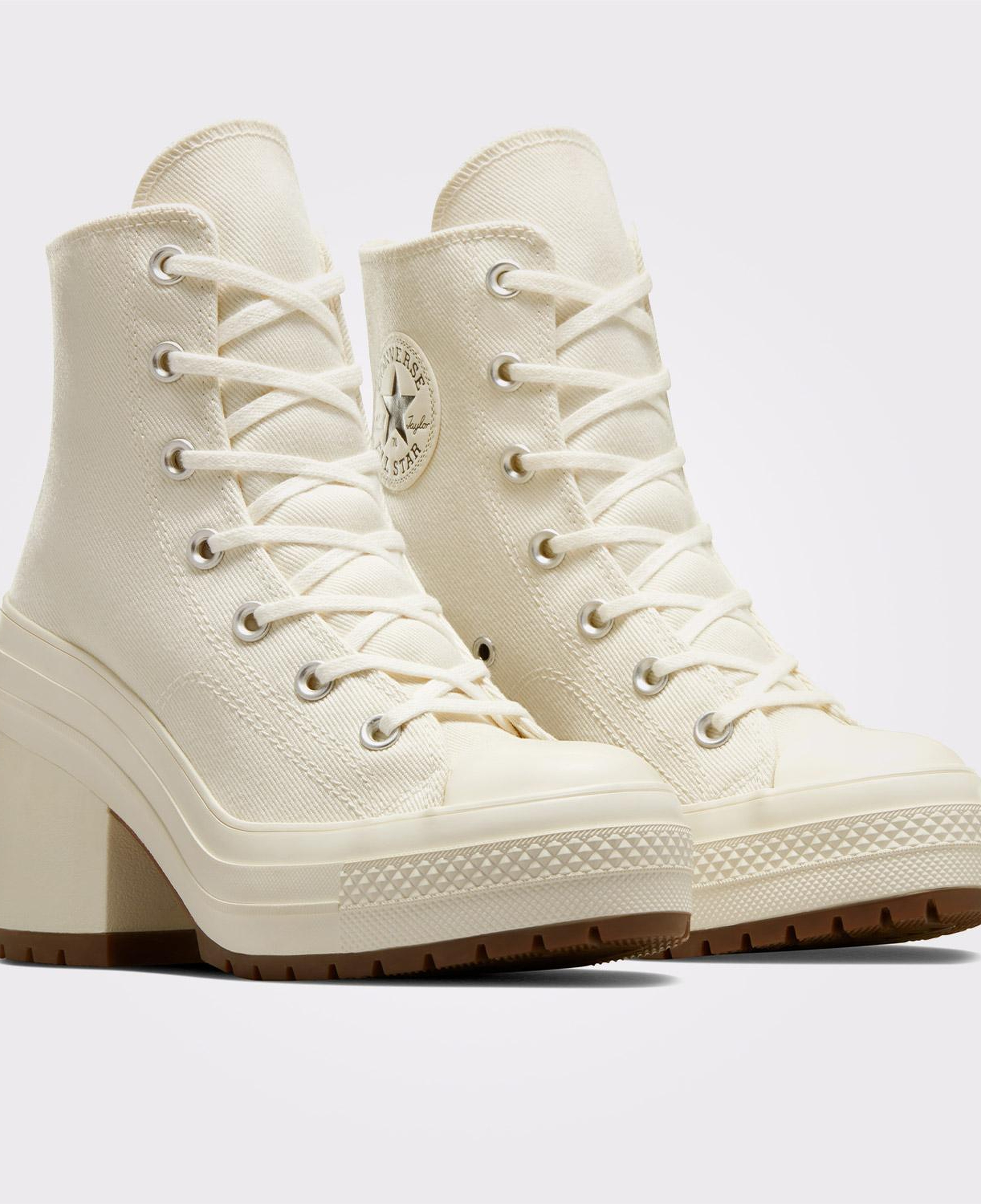 Converse Chuck 70 De Luxe Heel Unisex Krem Platform Sneaker