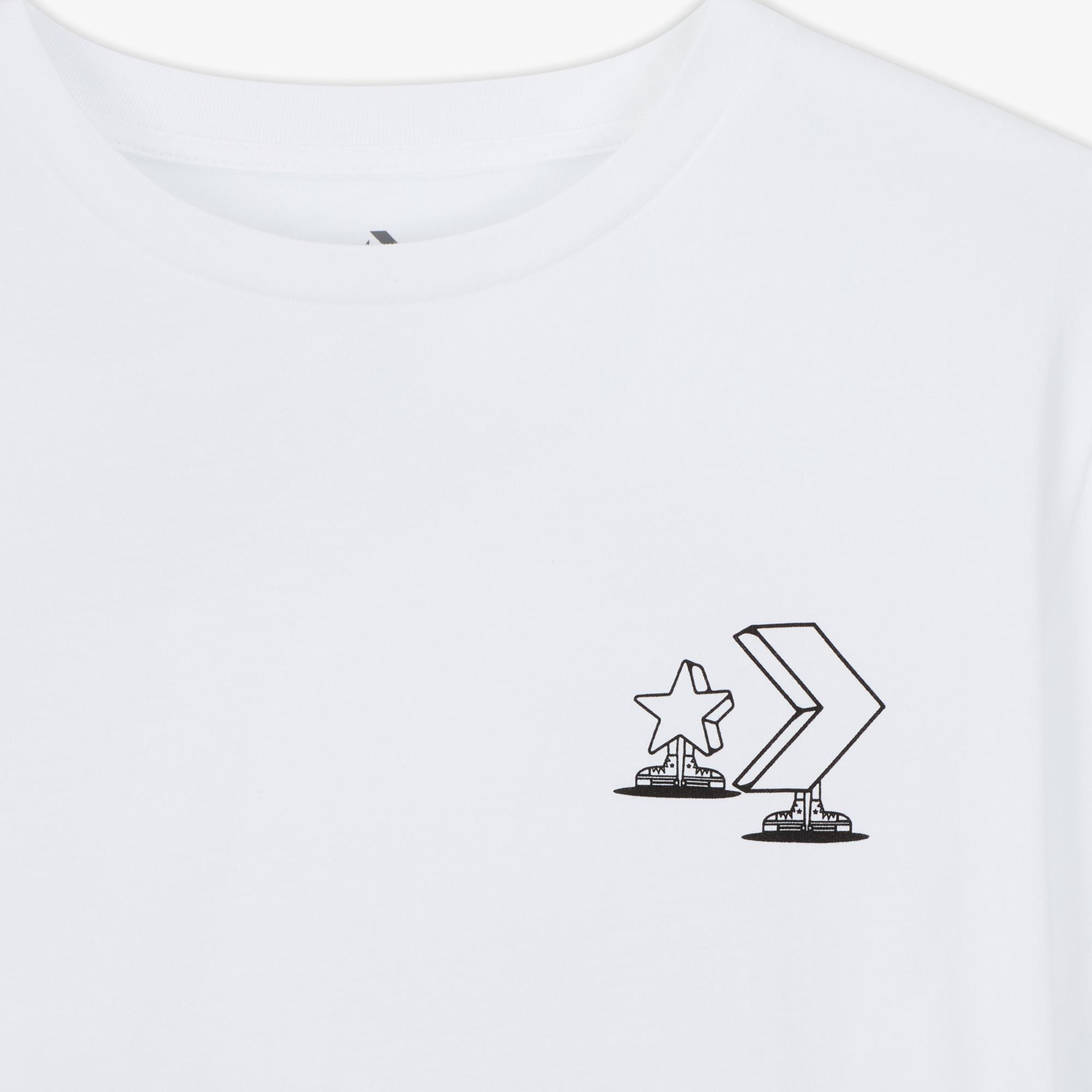 Converse Erkek Grafik Baskılı Beyaz T-Shirt