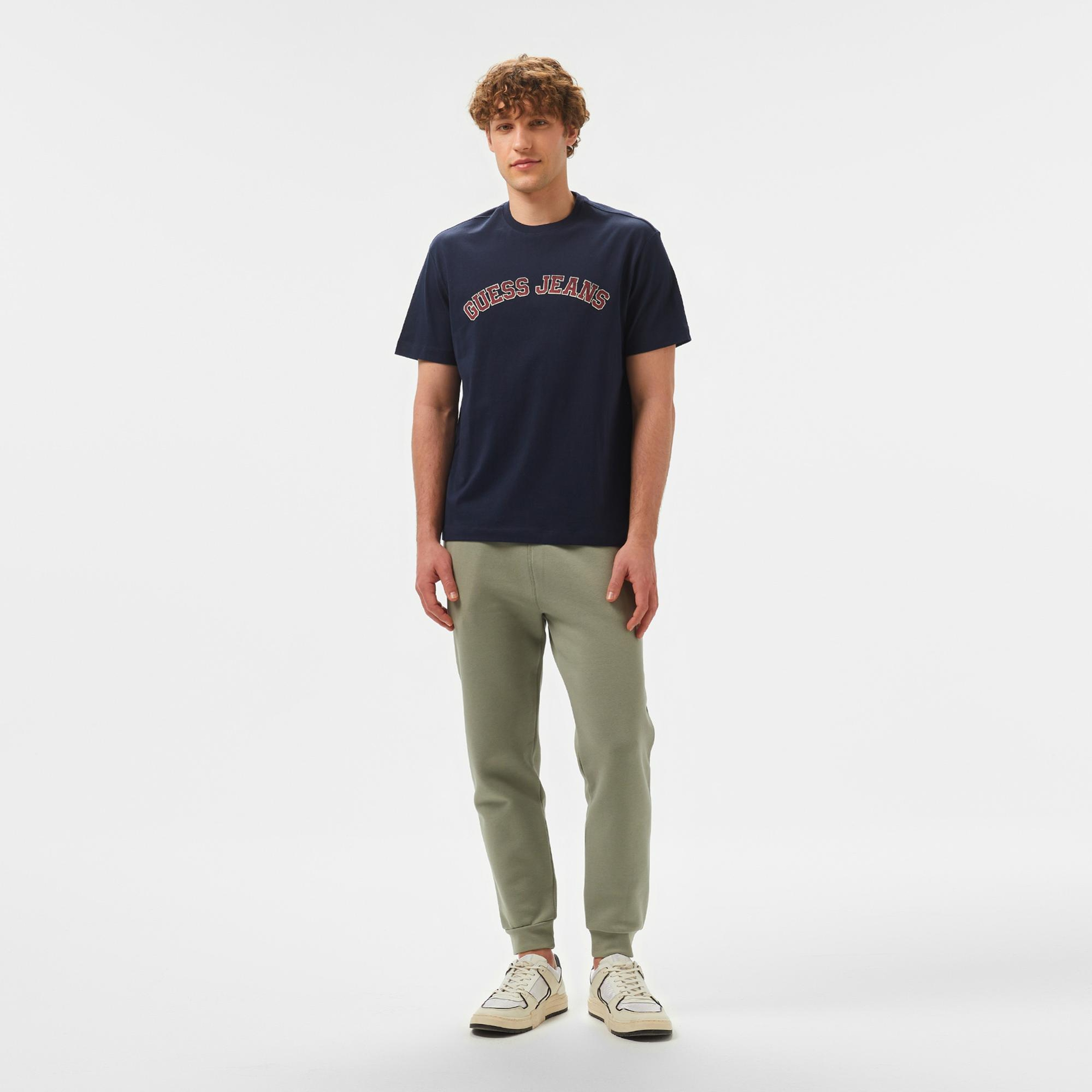 Guess Mid Organic Heavy Erkek Lacivert T-Shirt