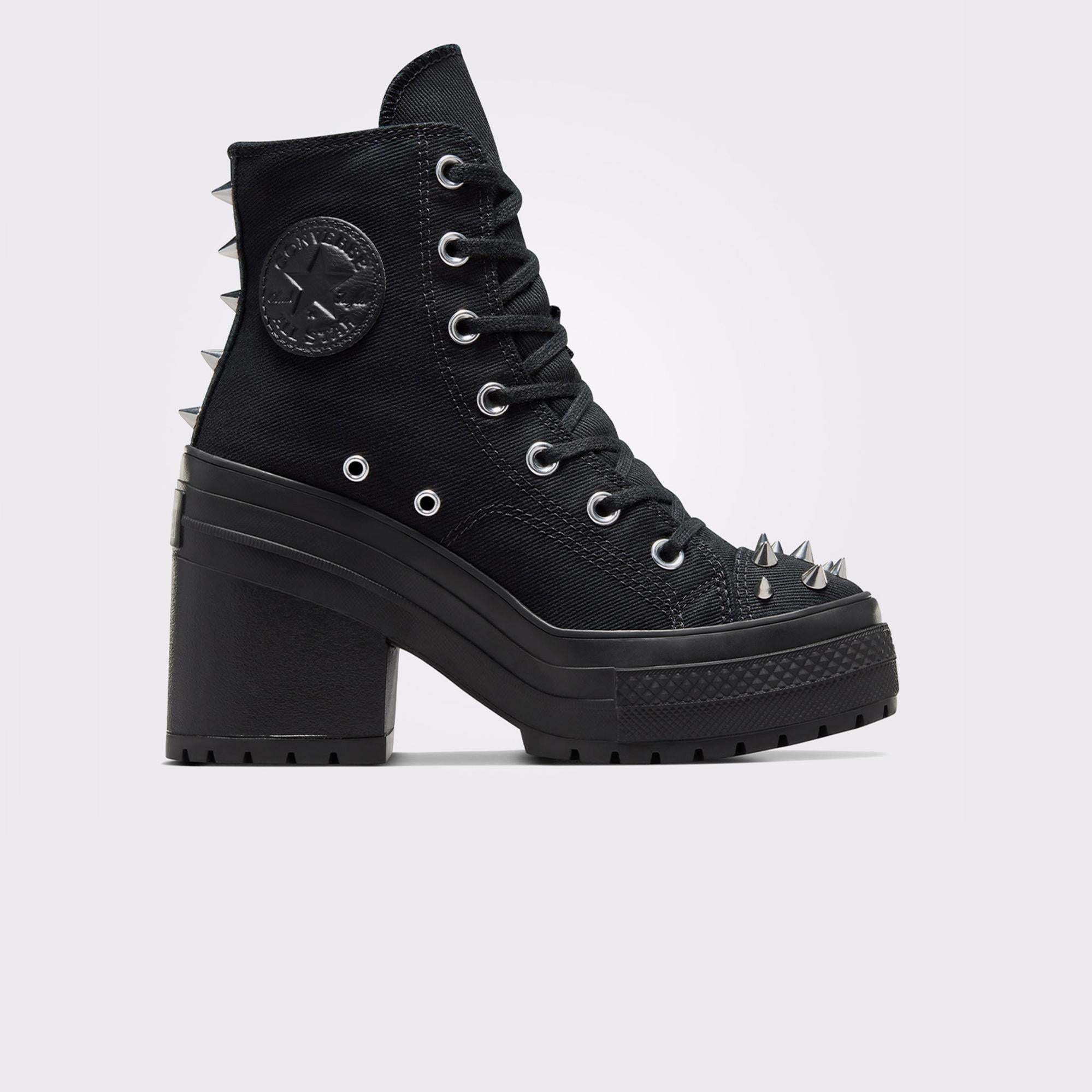 Converse Chuck 70 De Luxe Heel Studded Kadın Siyah Platform Sneaker