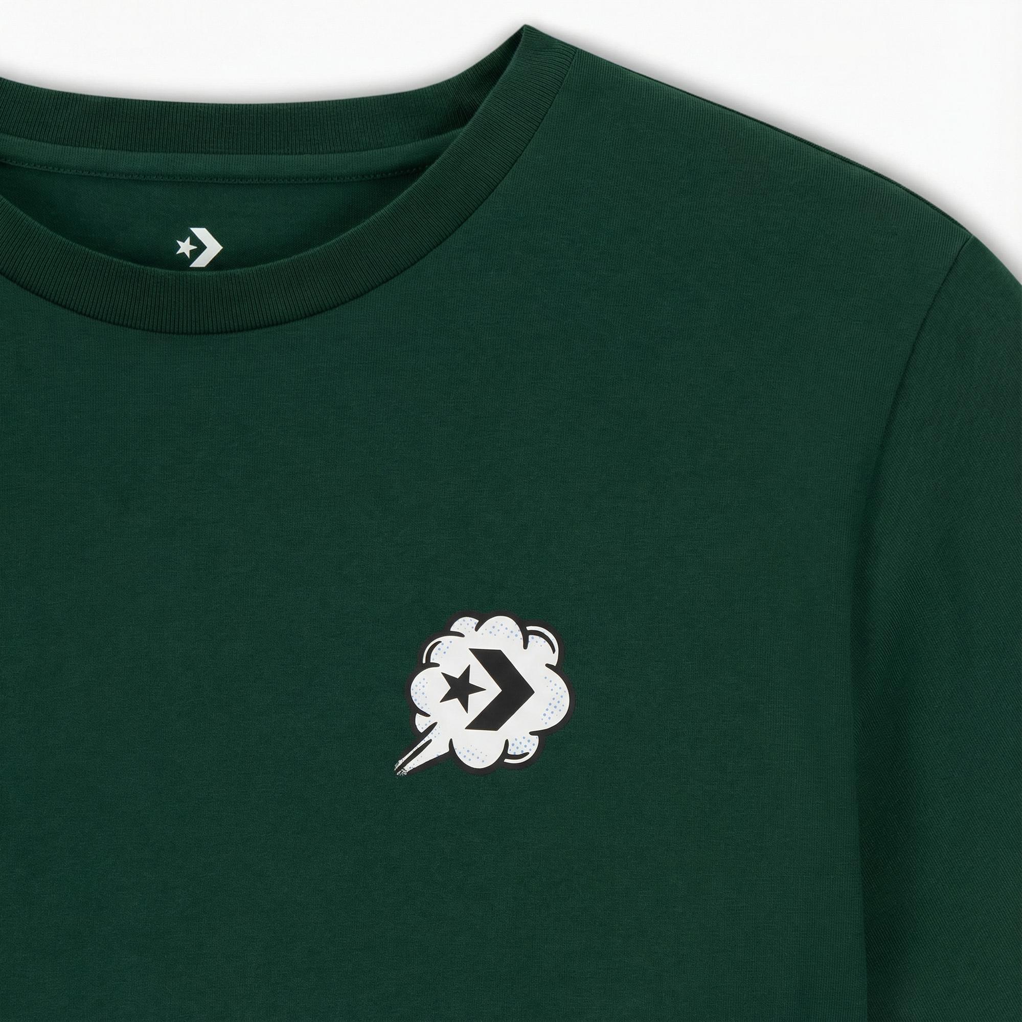 Converse Erkek Grafik Baskılı Yeşil T-Shirt