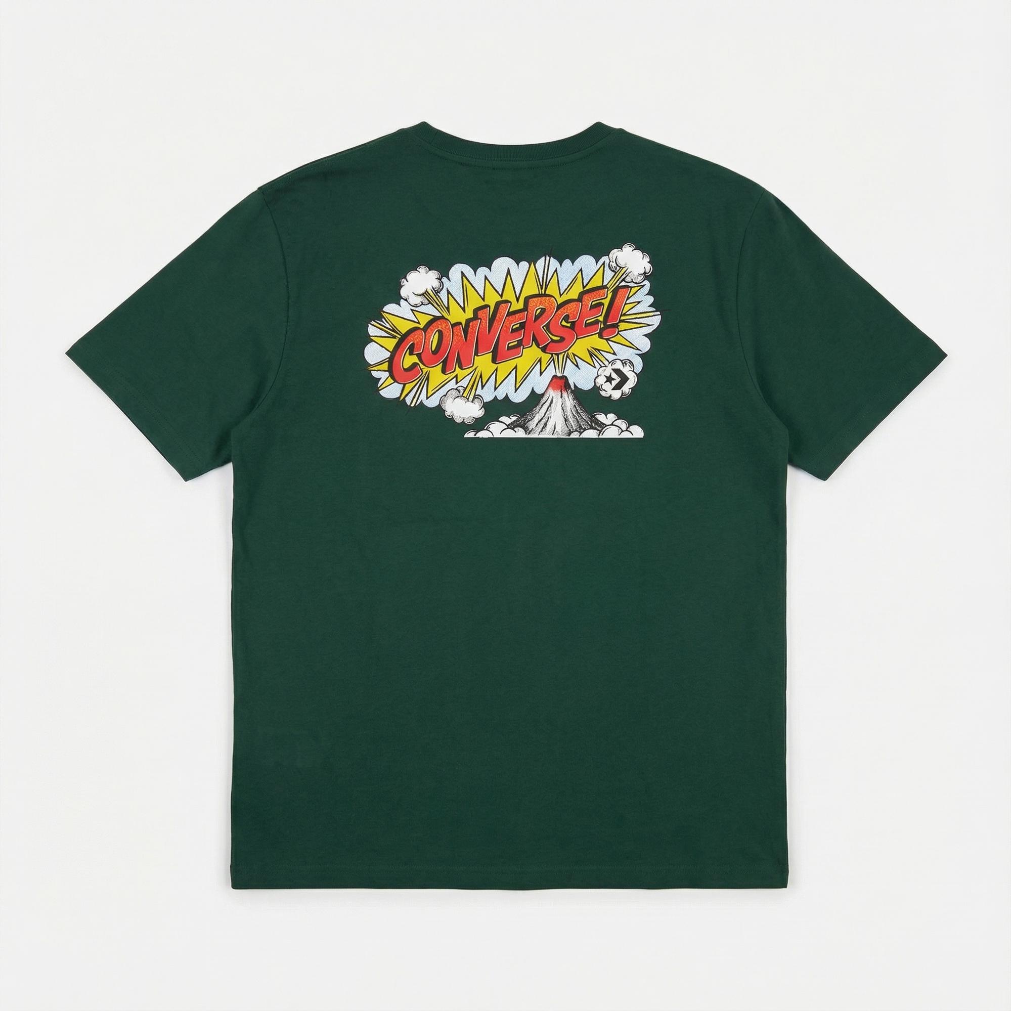 Converse Erkek Grafik Baskılı Yeşil T-Shirt