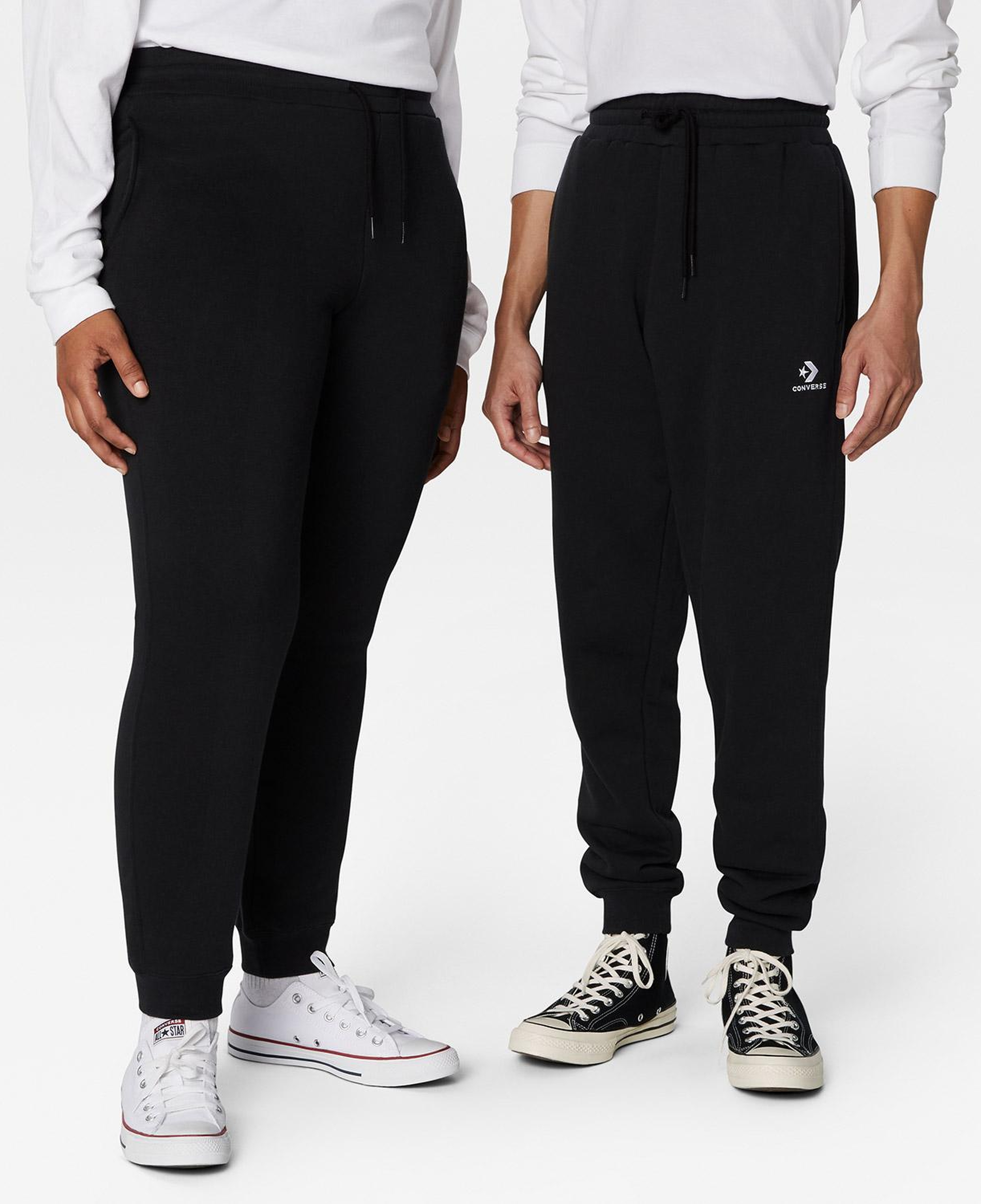 Converse Go-To Embroidered Star Chevron Brushed Unisex Siyah Eşofman Altı