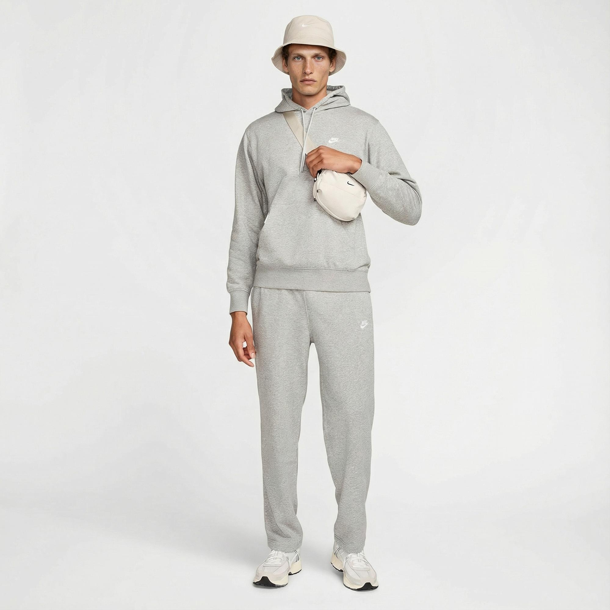 Nike Club Erkek Gri Hoodie