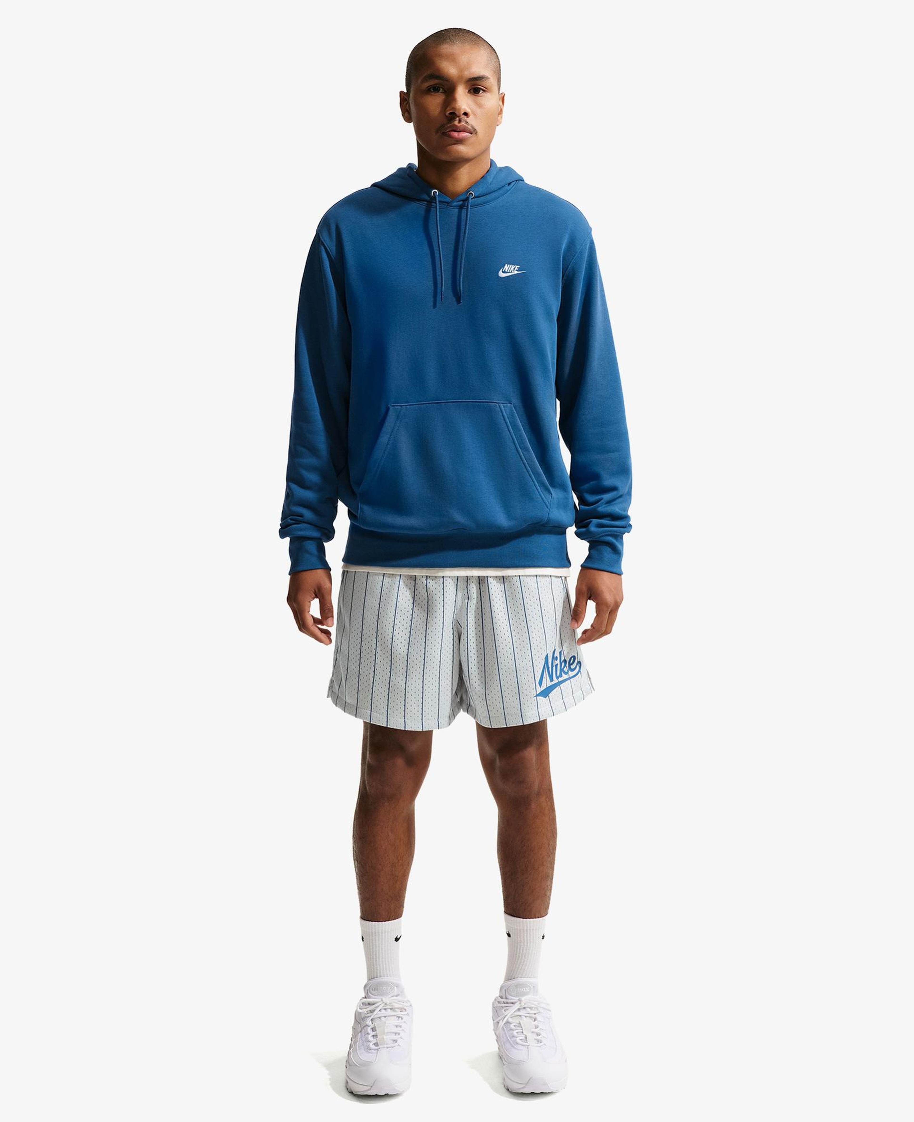 Nike Club Erkek Mavi Hoodie