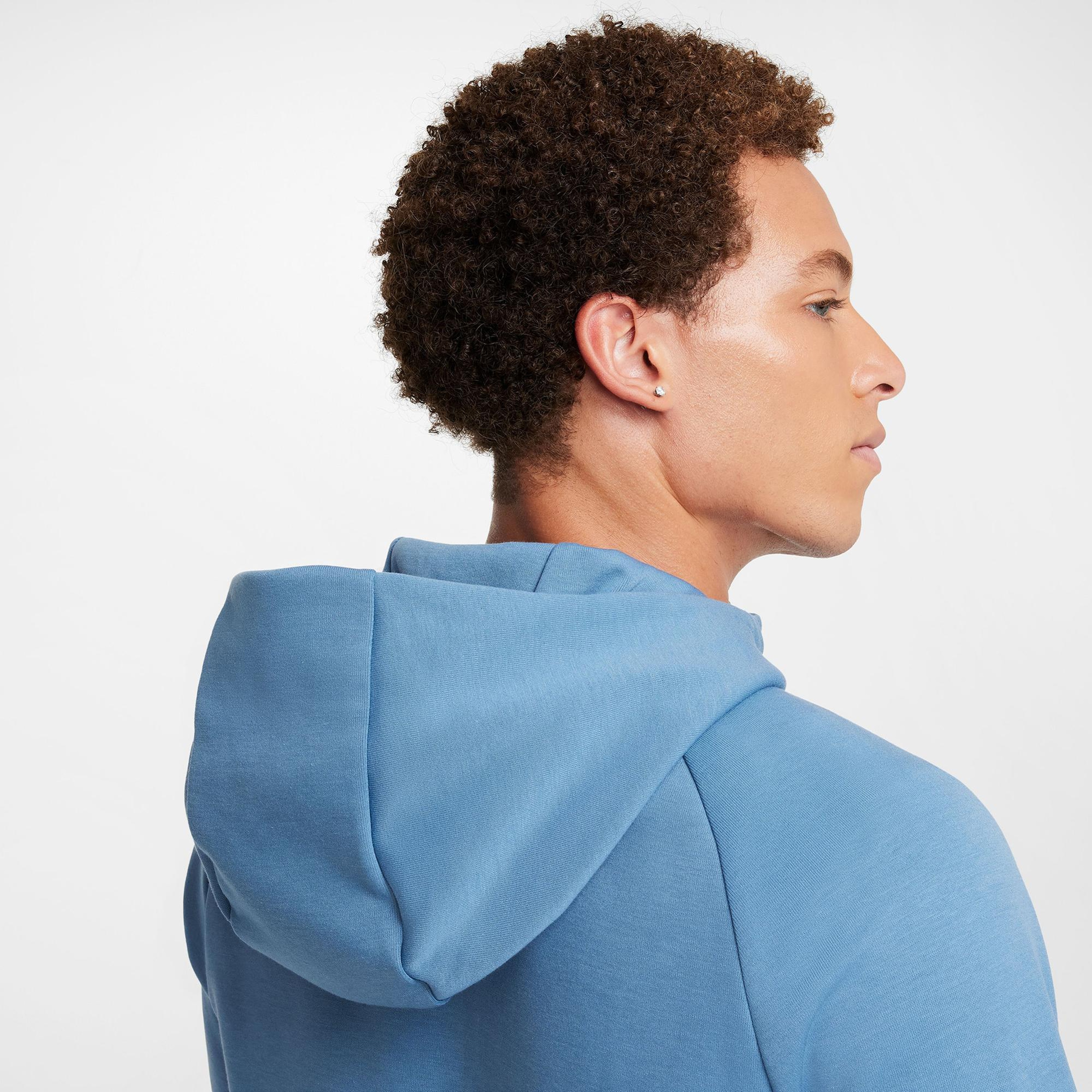 Nike Dri-Fit Primary Fleece Erkek Mavi Hoodie